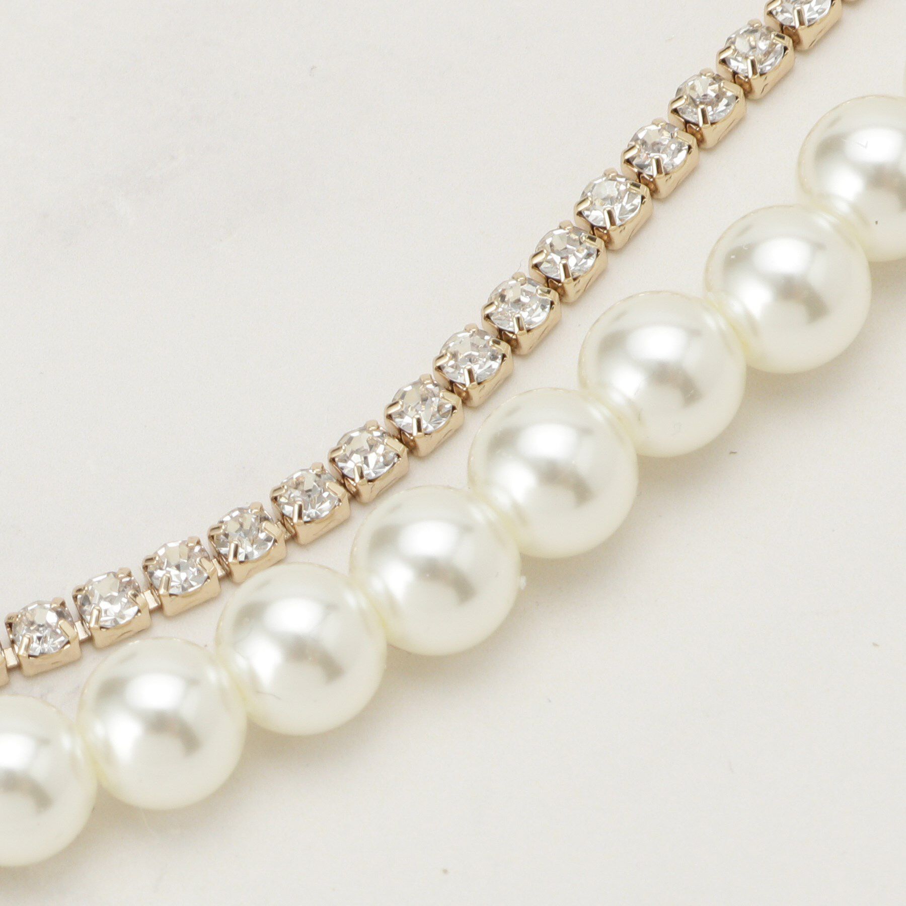 SHOO･LA･RUE「【セレモニー】2連ダイヤレーンロングネックレス」|ネックレス|