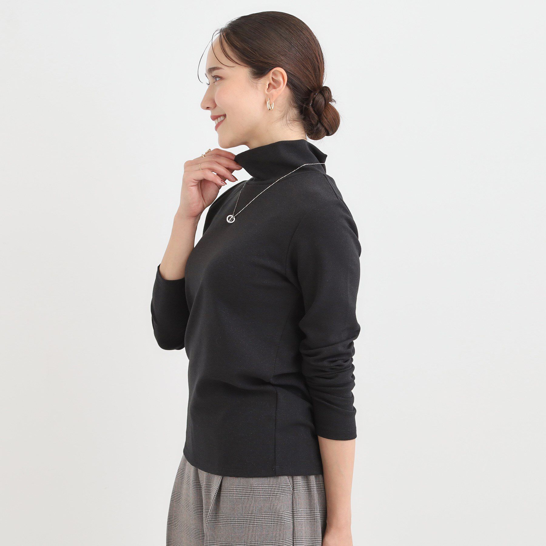 SHOO･LA･RUE「ラメスムースハイネックインナー」|Tシャツ・カットソー|