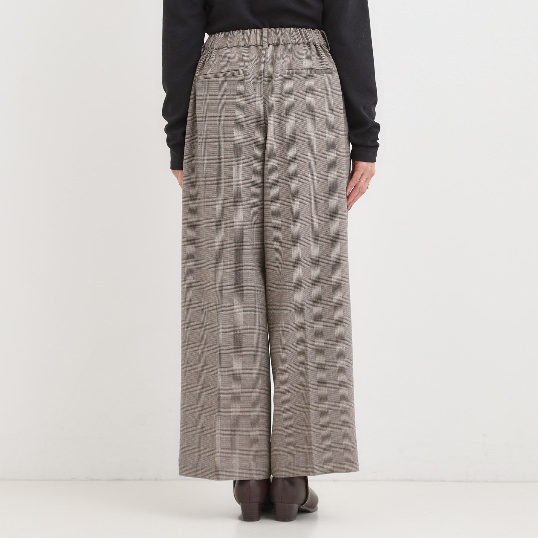 SHOO･LA･RUE「【洗濯機可/S-LL/セットアップ可】脚のラインをきれいに魅せる センタープレスワイドパンツ」|その他|