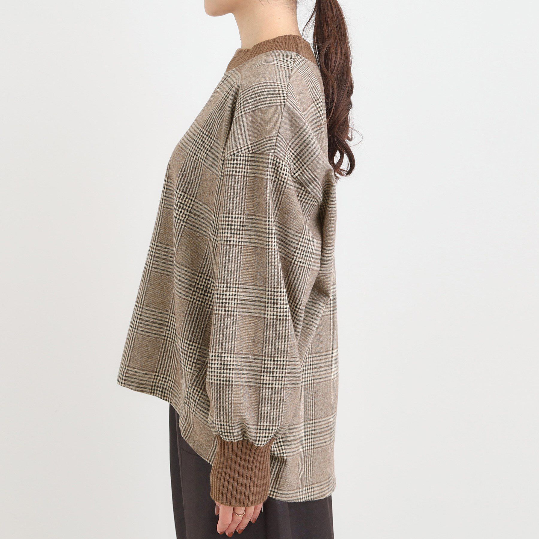 SHOO･LA･RUE「チェック柄プルオーバー」|Tシャツ・カットソー|