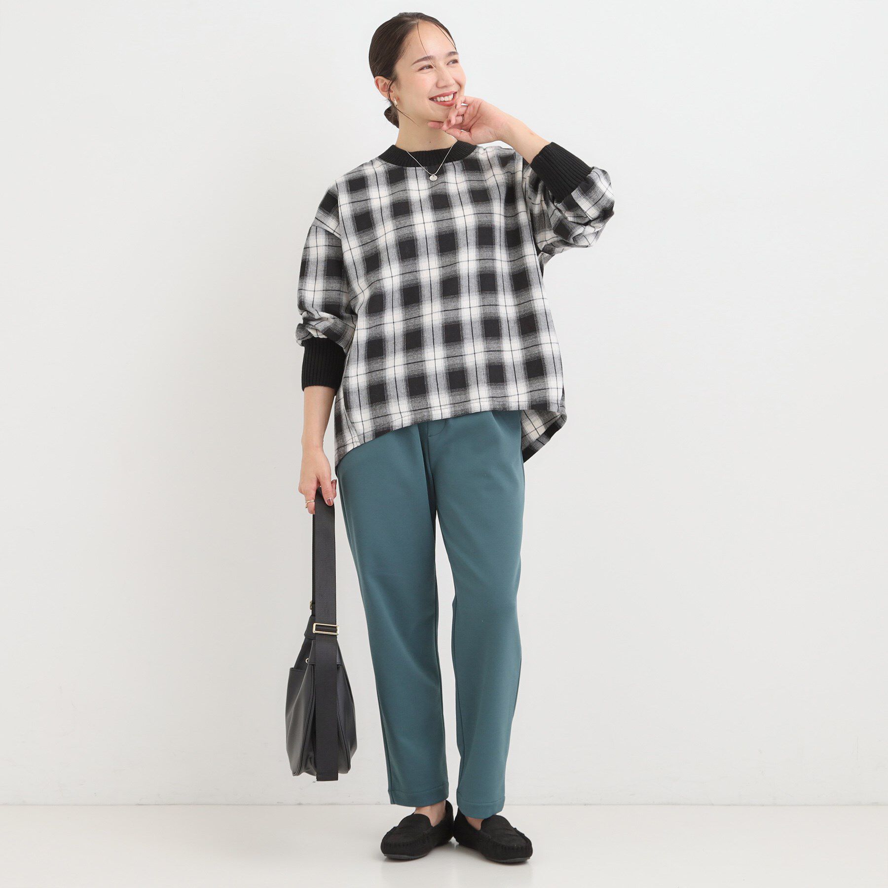 SHOO･LA･RUE「チェック柄プルオーバー」|Tシャツ・カットソー|