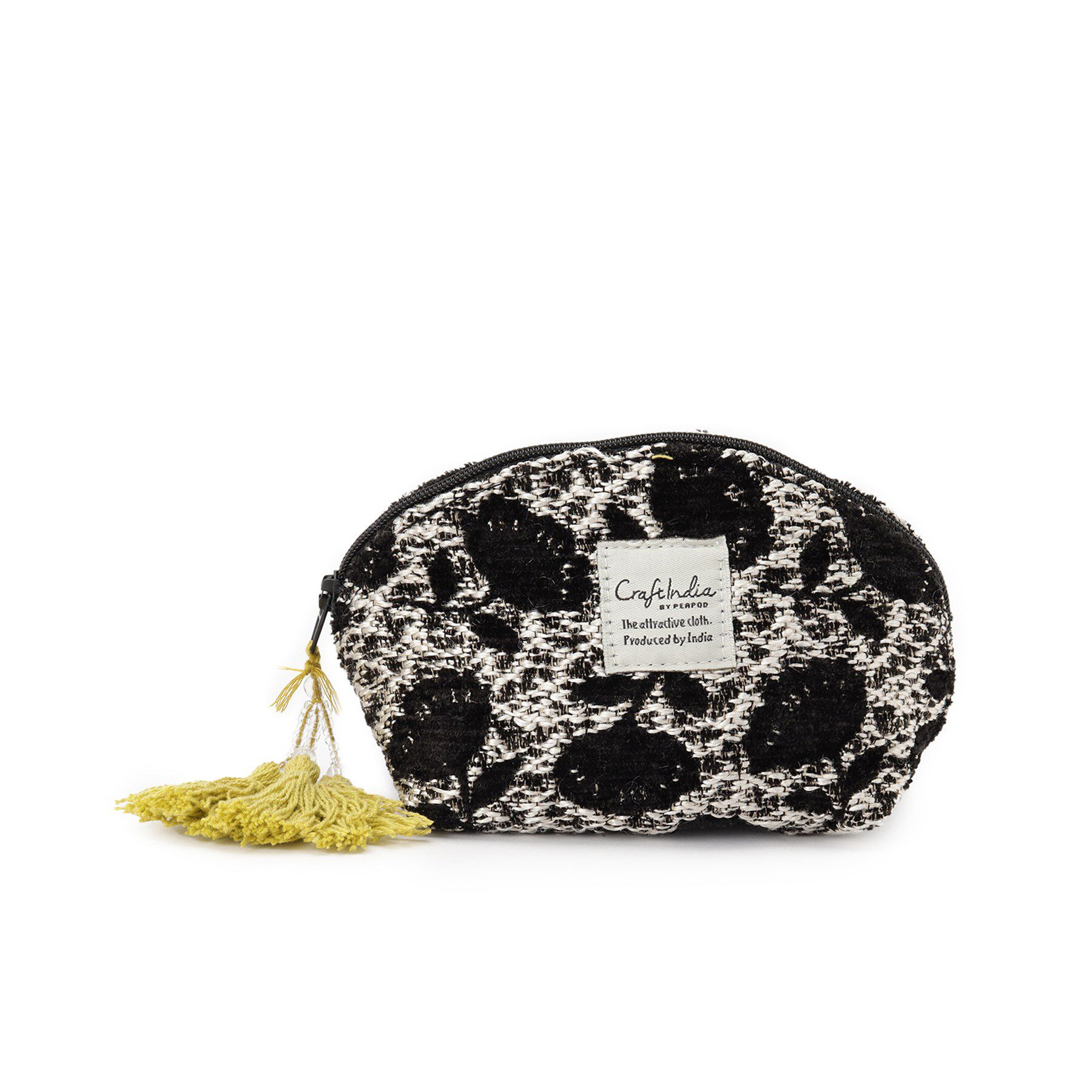 SHOO･LA･RUE「インド製ジャカードミニポーチ」|ポーチ|ライトグレー(411