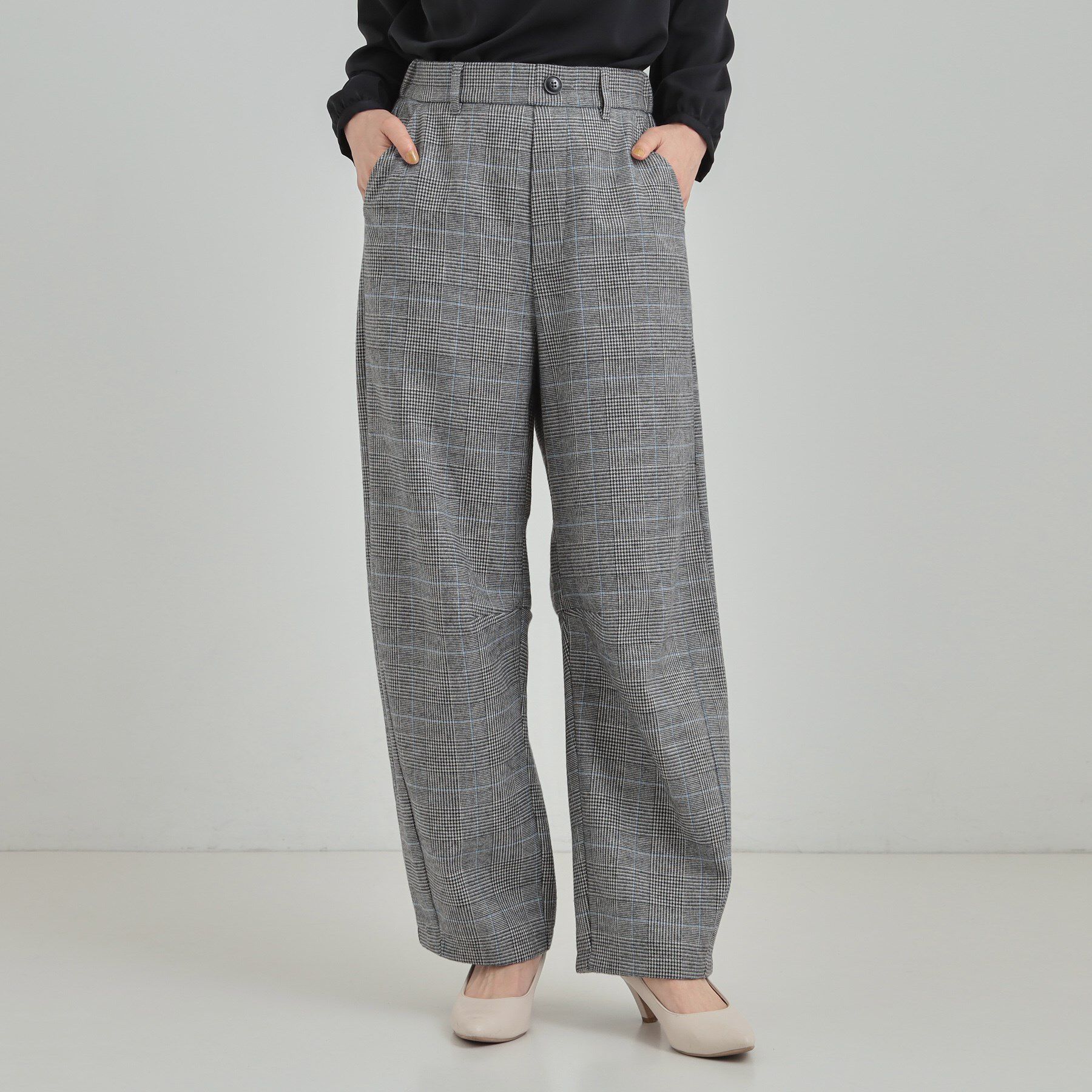 SHOO･LA･RUE「【あったか】裏起毛チェックカーブパンツ」|その他|