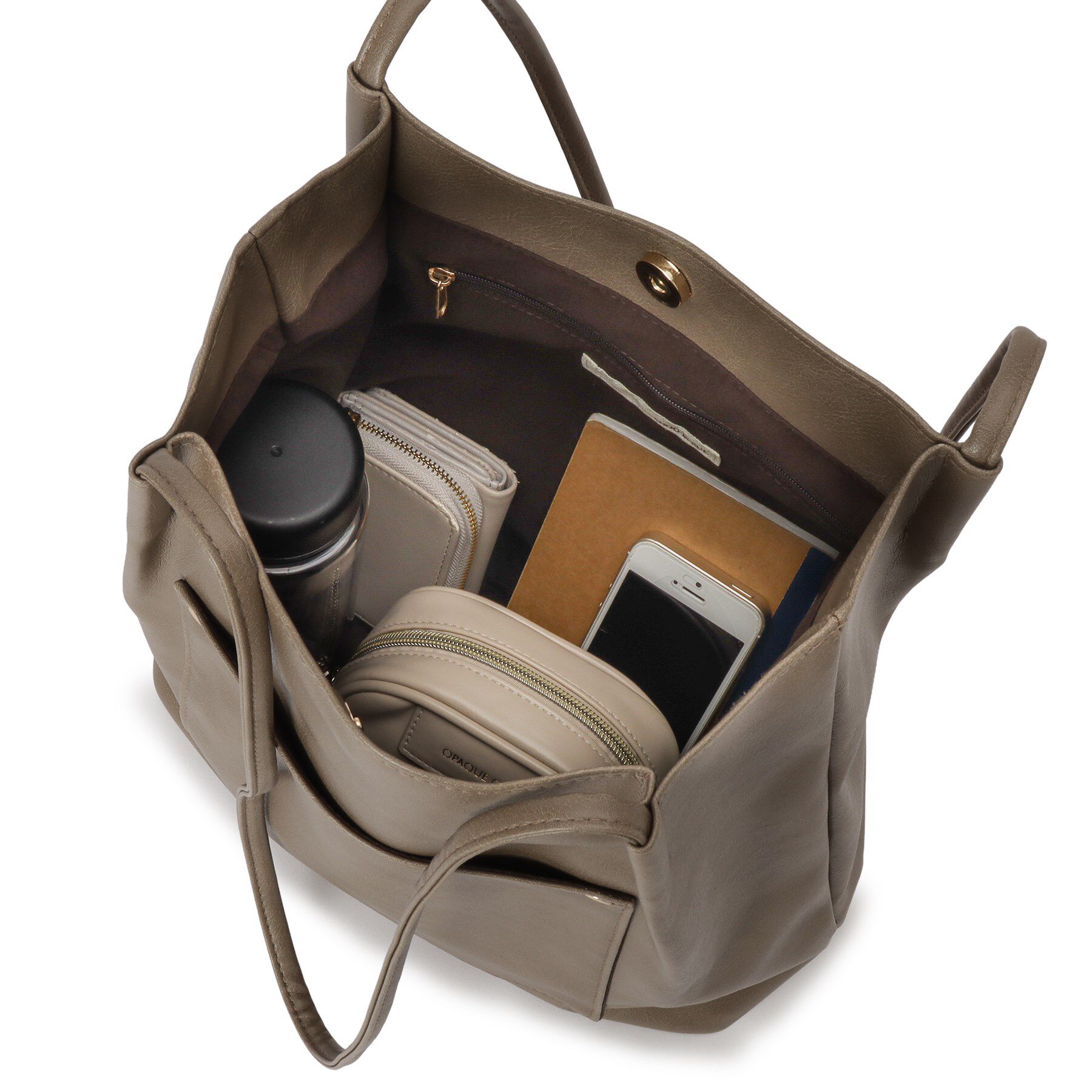 SHOO･LA･RUE「つや合皮つまみハンドルトートバッグ」|トートバッグ|