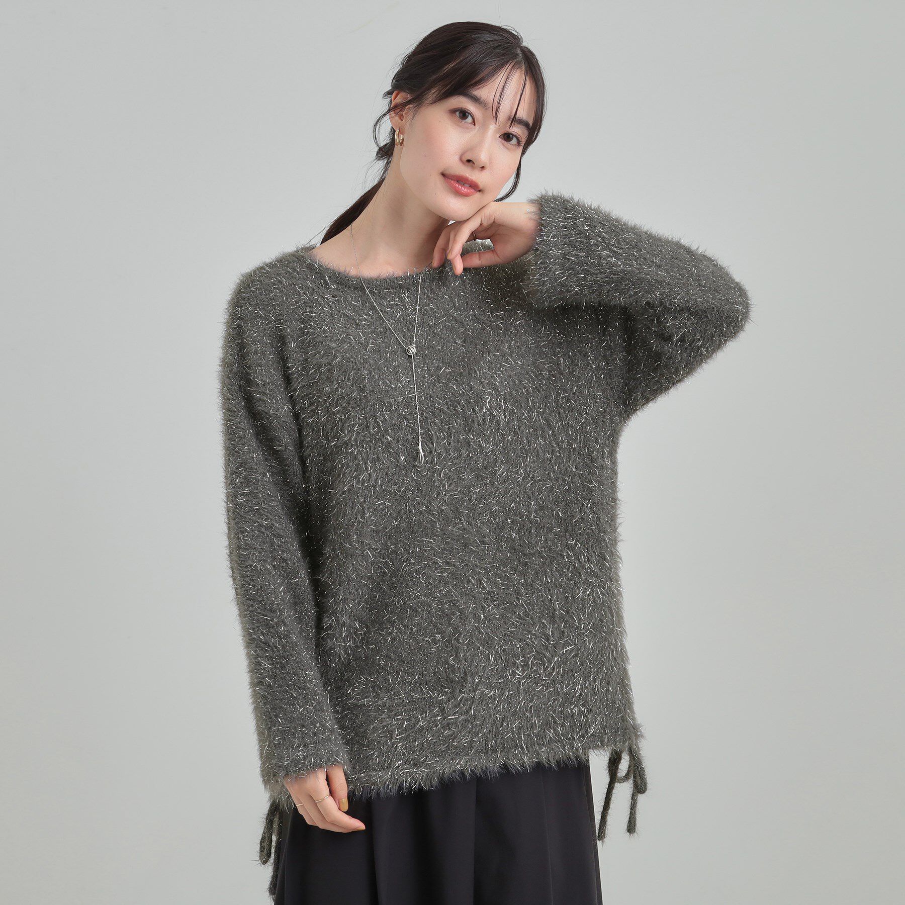 SHOO･LA･RUE「キラふわ ラメフェザードロストニット」|ニット・セーター|