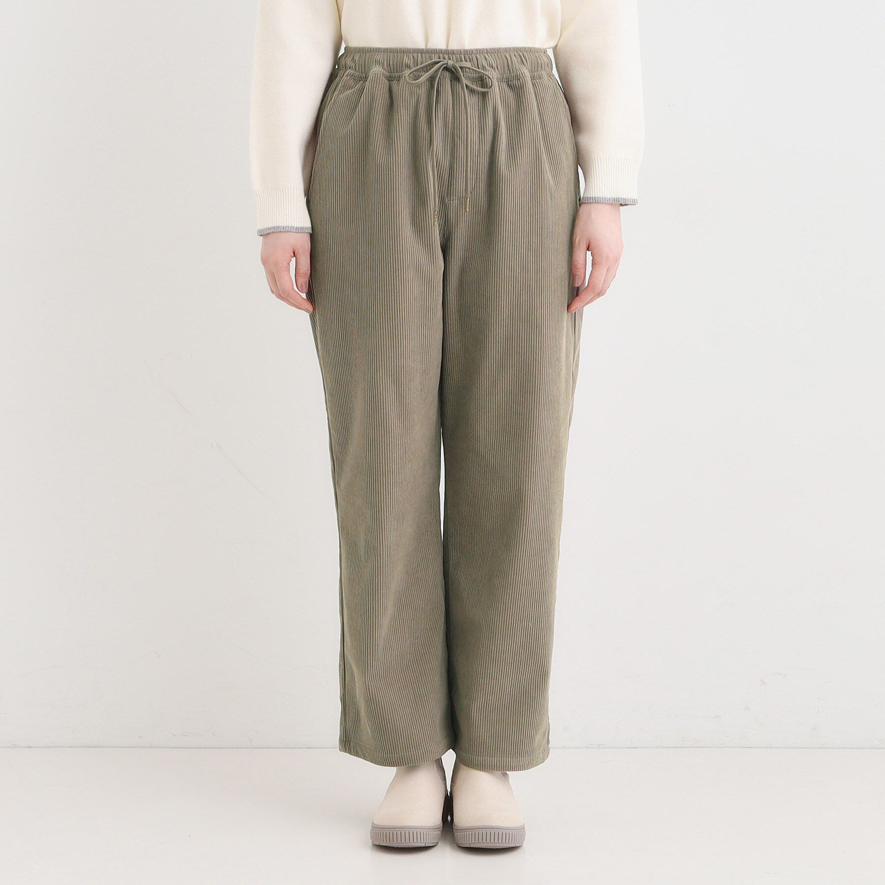 SHOO･LA･RUE「【S-LL/洗濯機可/裏起毛】あったかコーデュロイ ワイドパンツ」|その他|