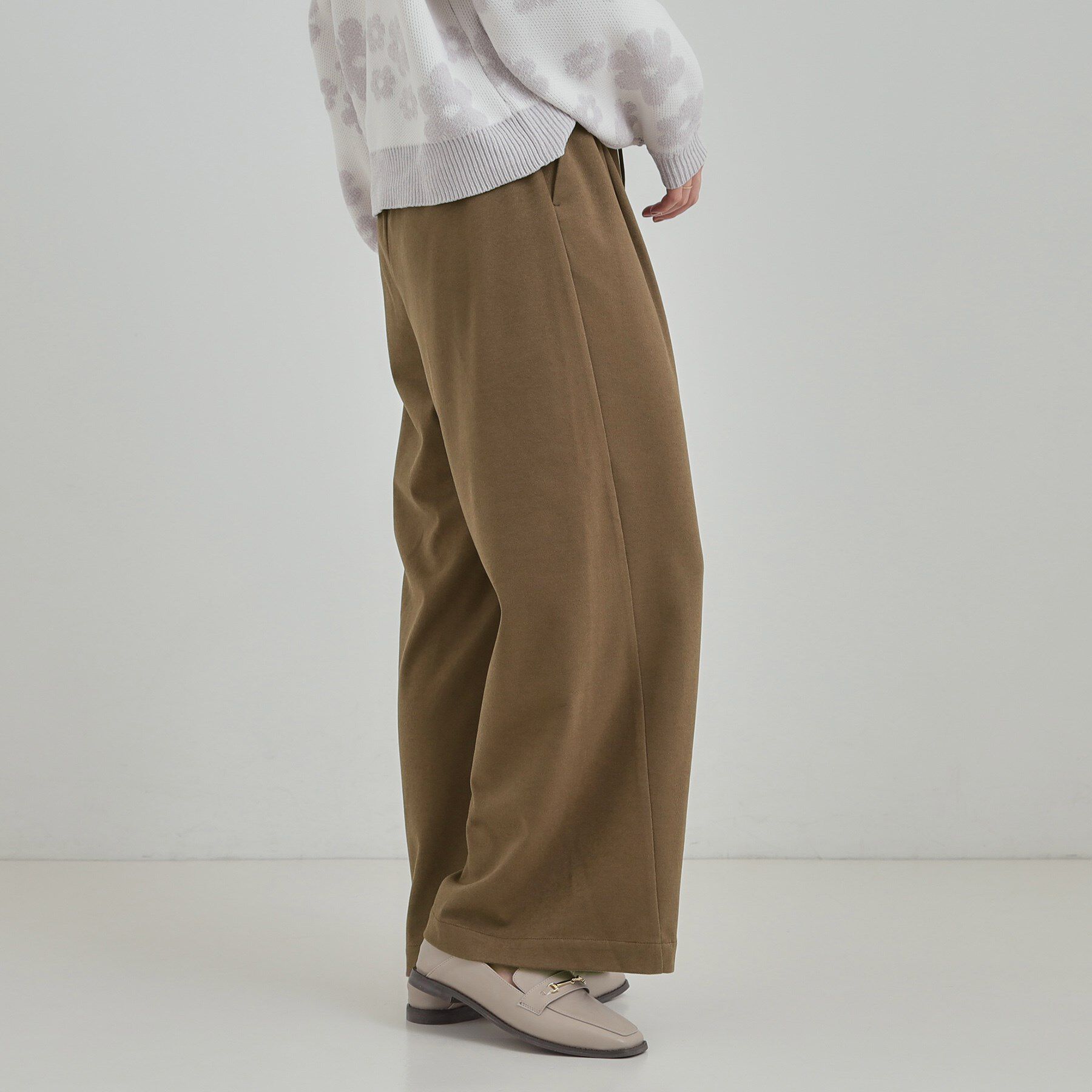 SHOO･LA･RUE「【あったか/S-LL】ゆるっとリラクシーに イージーワイドパンツ」|その他|