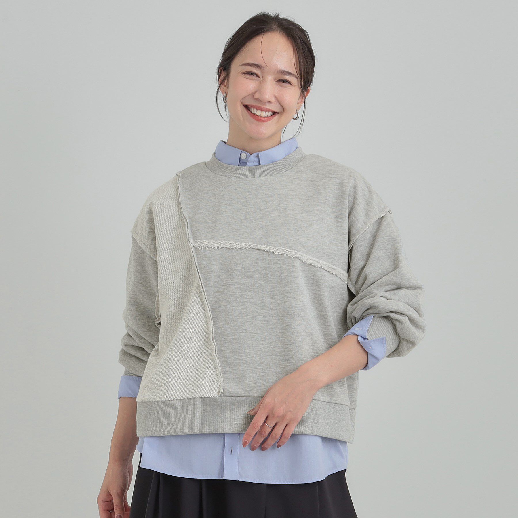 SHOO･LA･RUE「楽しながら おしゃれに リメイク風スウェット」|パーカー|