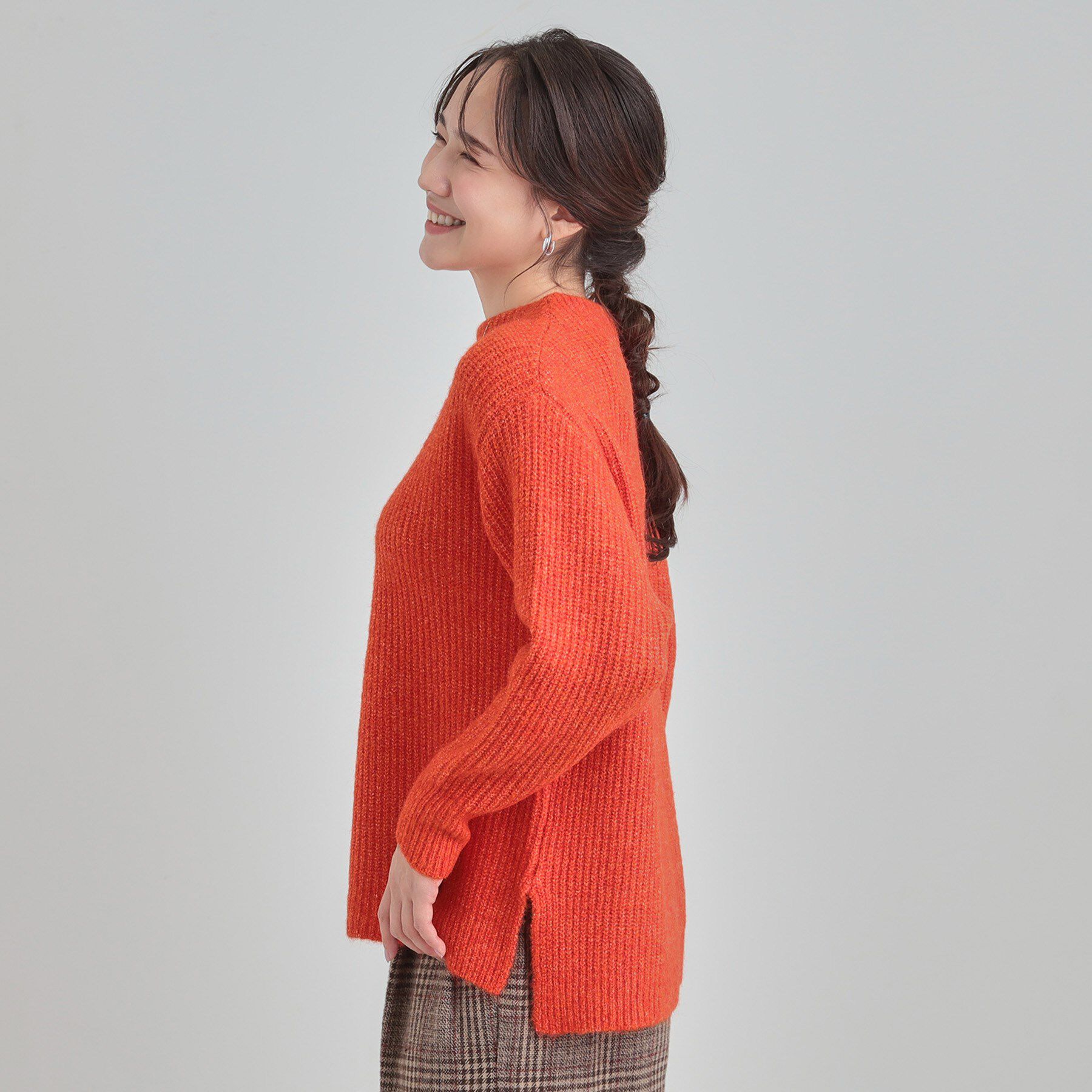 SHOO･LA･RUE「【S-LL/洗濯機可】ふわふわが魅力 ハイネックニットプルオーバー」|ニット・セーター|