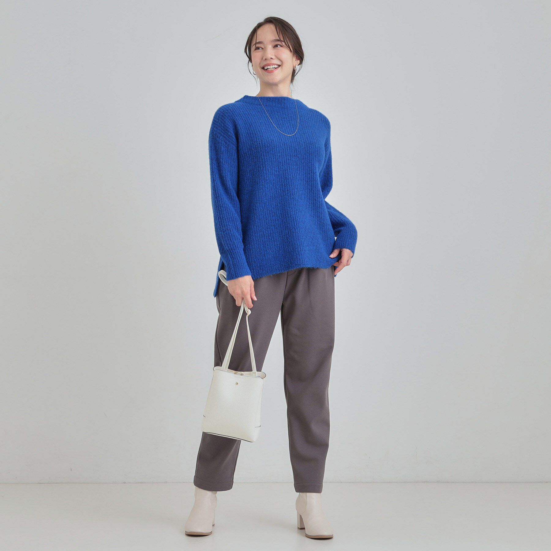 SHOO･LA･RUE「【S-LL/洗濯機可】ふわふわが魅力 ハイネックニットプルオーバー」|ニット・セーター|