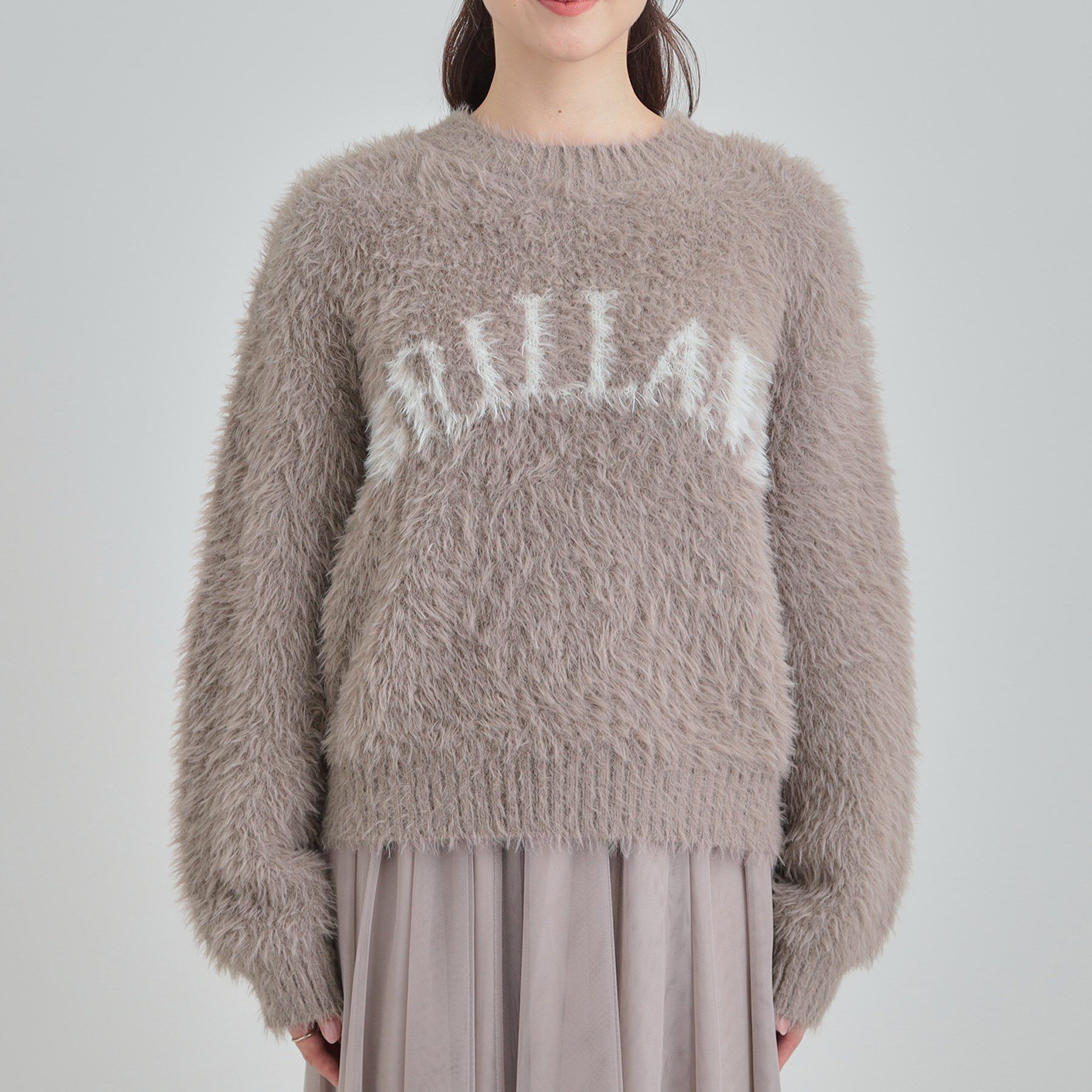 SHOO･LA･RUE「ふんわり柔らか ロゴフェザーニット」|ニット・セーター|