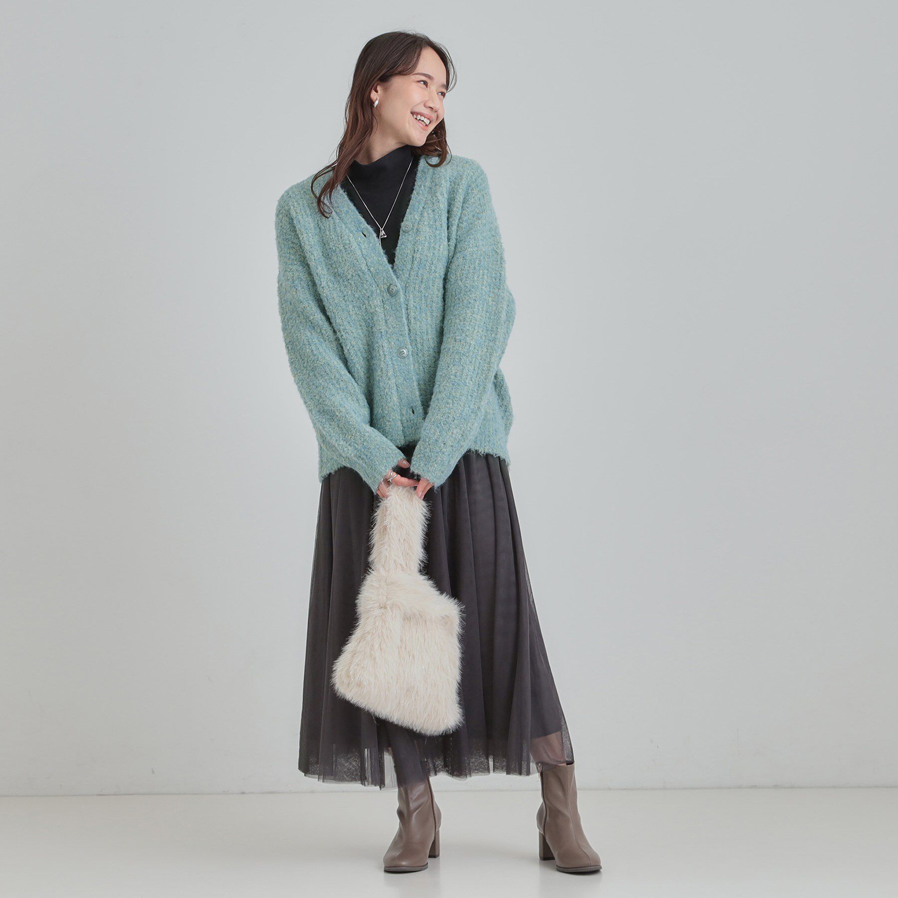 SHOO･LA･RUE「ブークレカラーVネックカーディガン」|カーディガン|