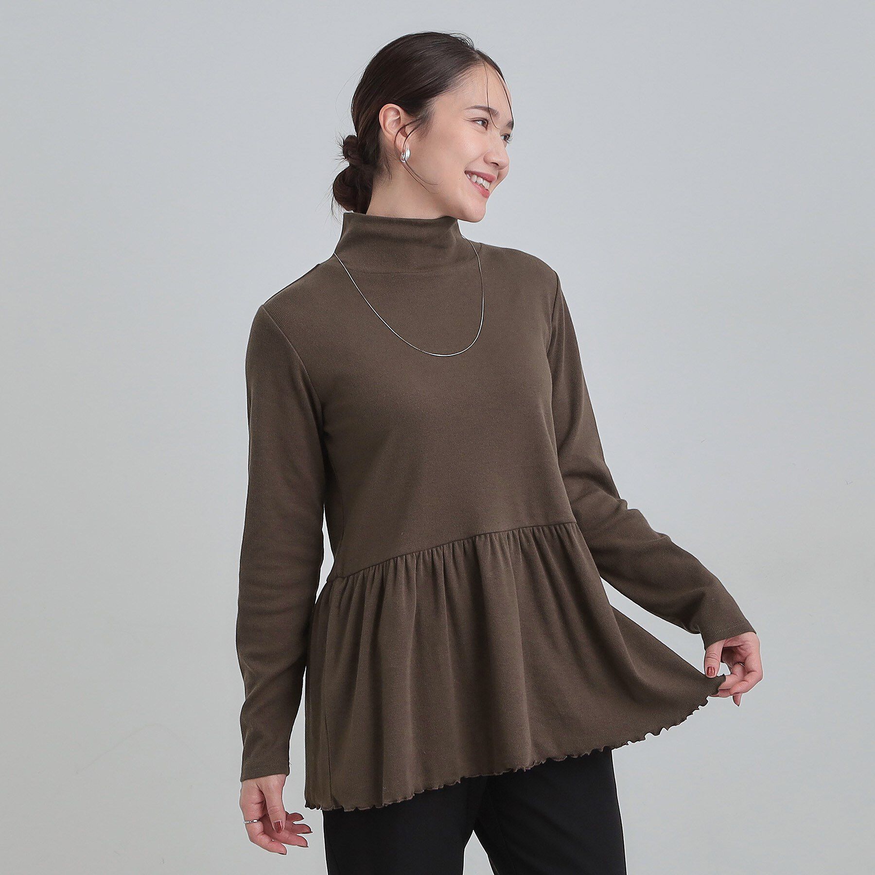 SHOO･LA･RUE「ペプラムリブトップス」|チュニック|