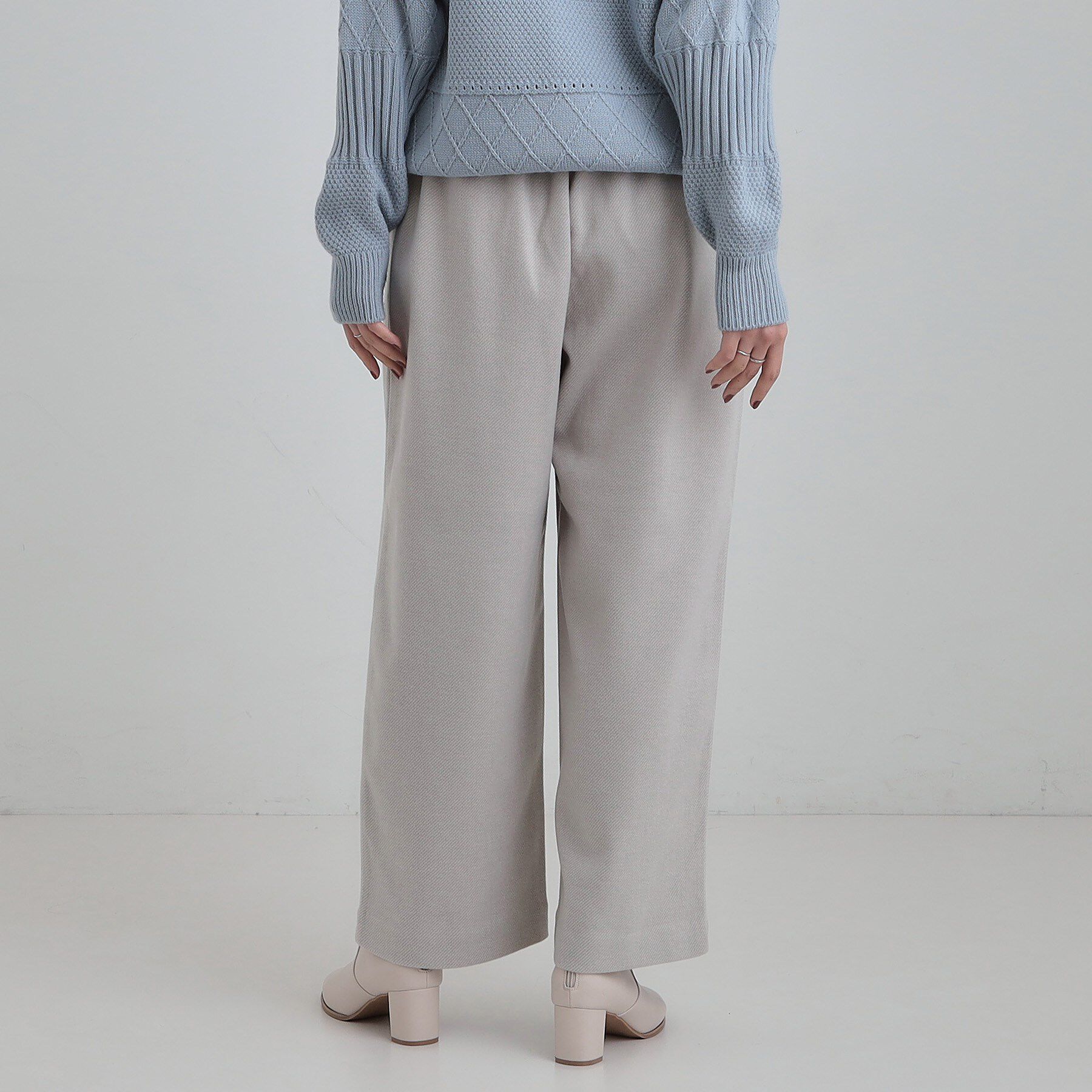 SHOO･LA･RUE「【洗濯機可/S-LL/あったか】ラフ過ぎない 大人のイージーワイドパンツ」|その他|