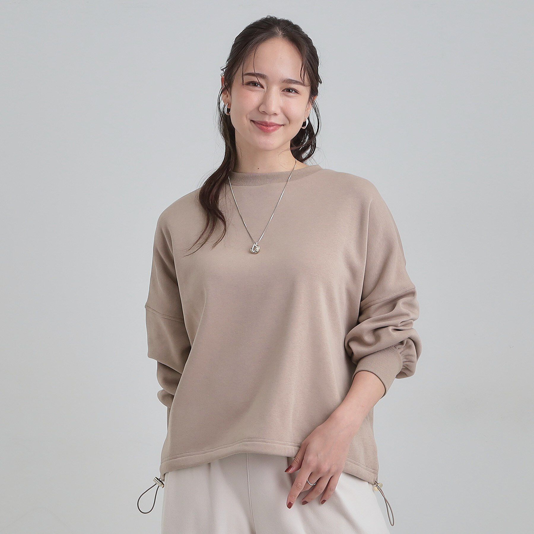 SHOO･LA･RUE「ドロスト裏シャギースウェット」|パーカー|