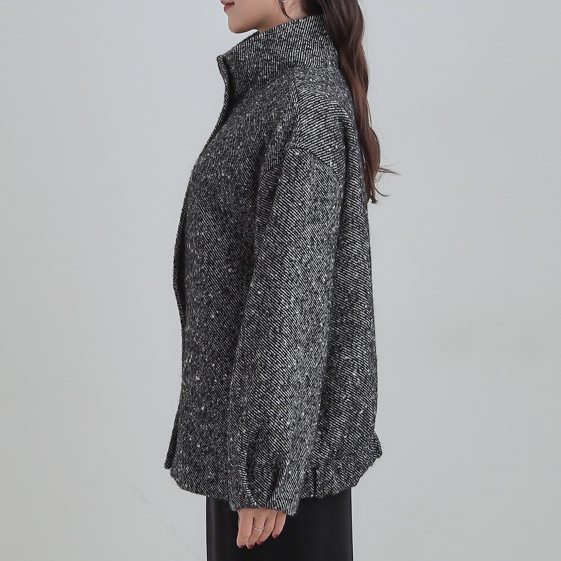 SHOO･LA･RUE「スタンドツイードブルゾン」|ブルゾン・スタジャン|