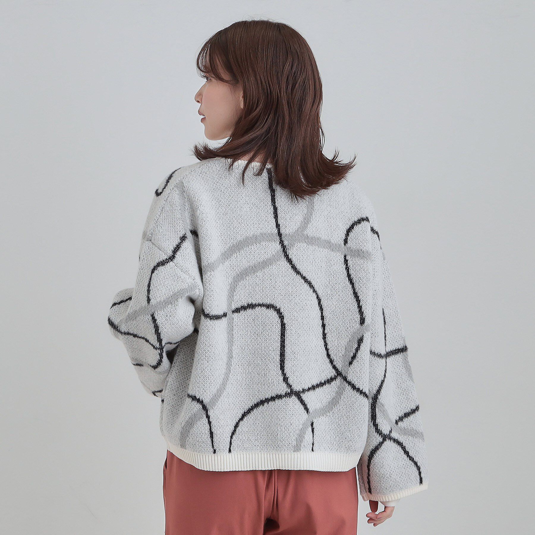 SHOO･LA･RUE「【洗濯機可】選べる3柄 VネックZIPカーディガン」|カーディガン|