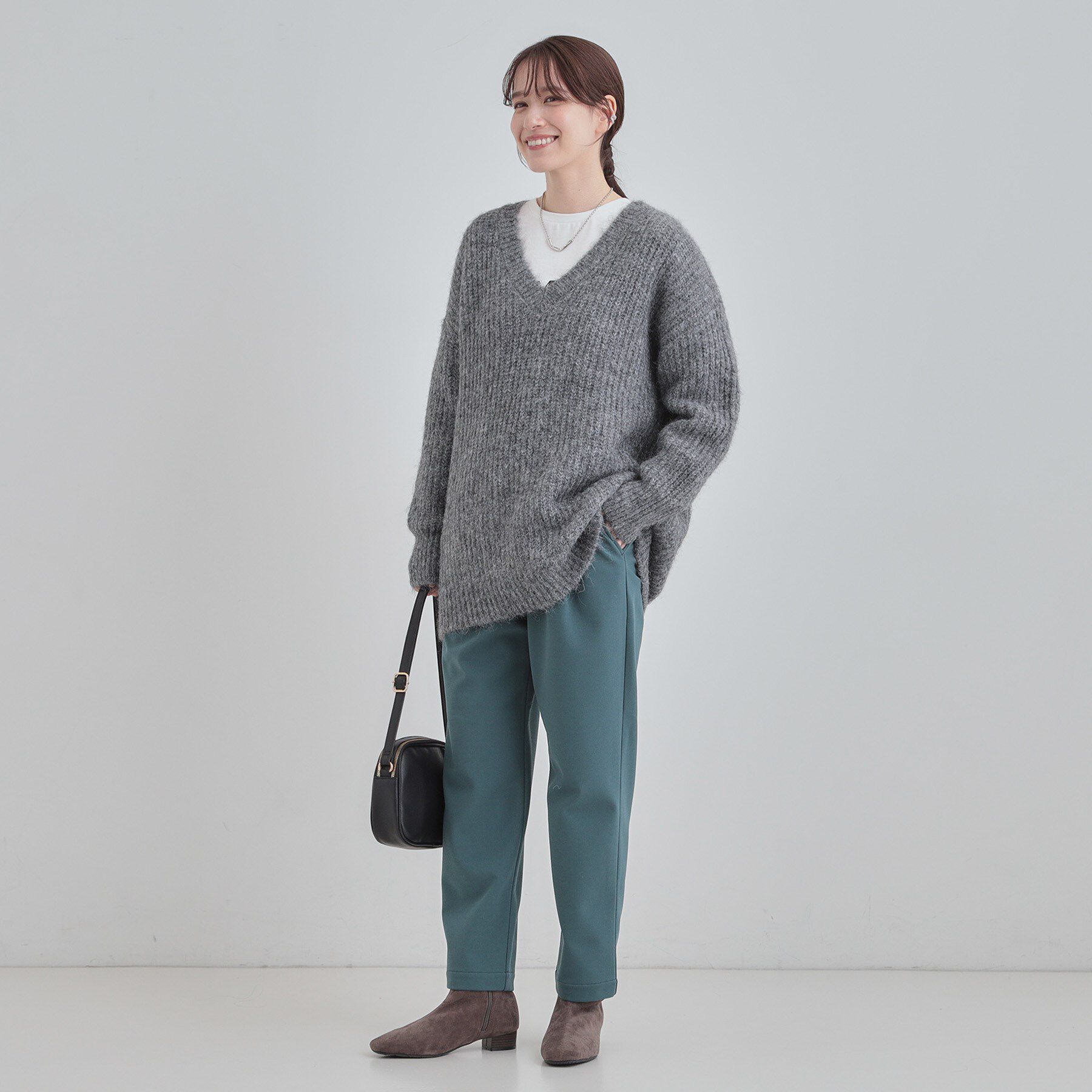 SHOO･LA･RUE「ふわふわタッチ Vネックニットチュニック」|チュニック|