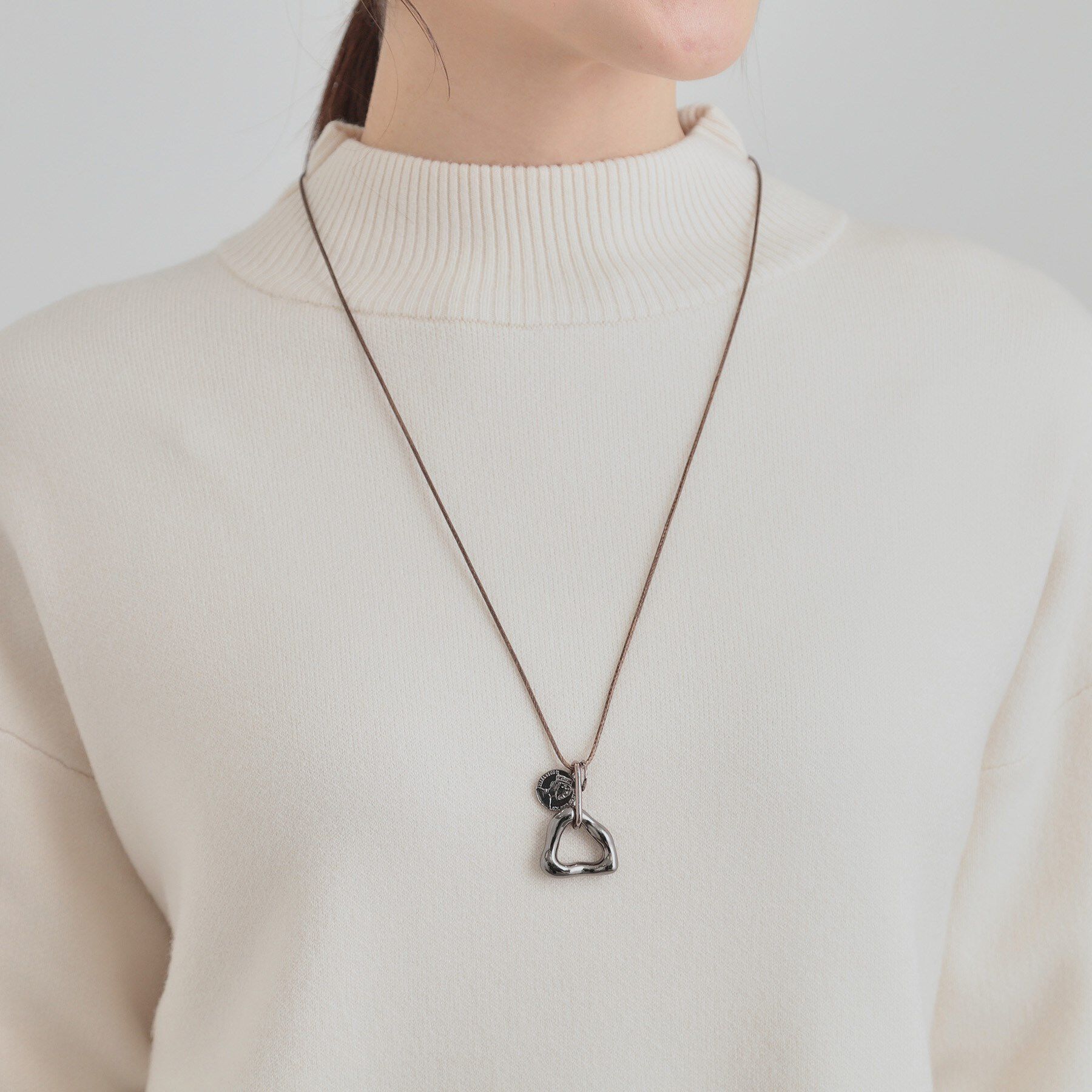 SHOO･LA･RUE「ハートコインひもネックレス」|ネックレス|