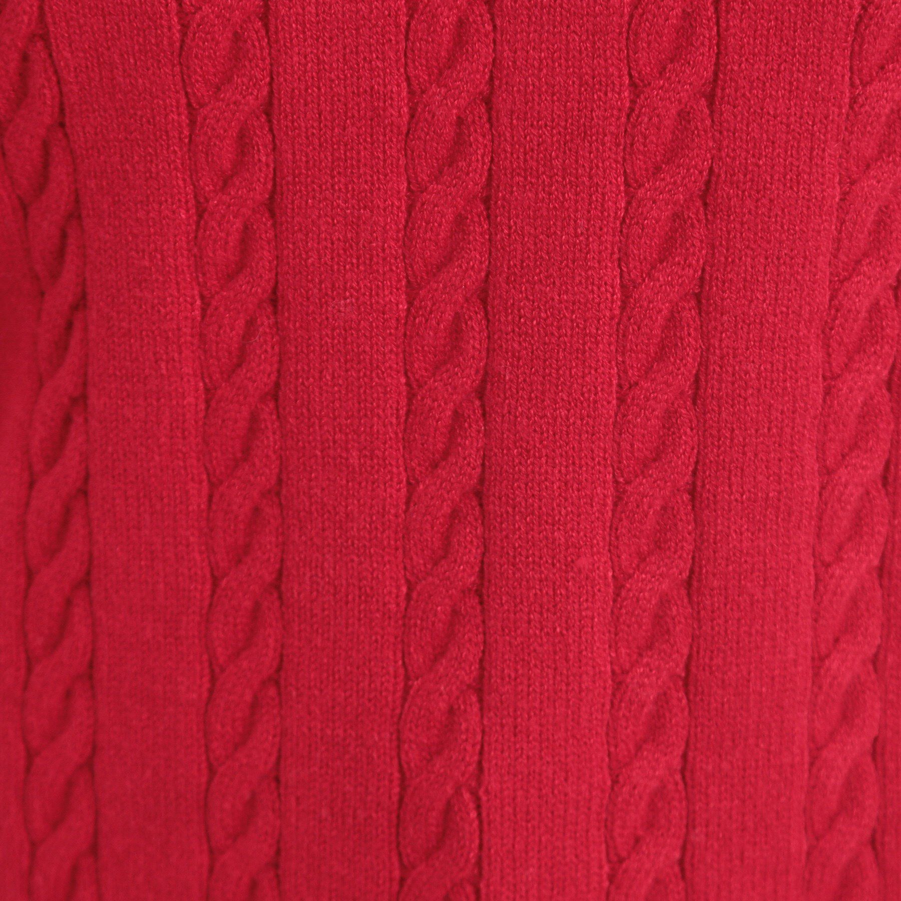 SHOO･LA･RUE「【S-LL】配色ボタンがポイント 襟付きケーブルニット」|ニット・セーター|