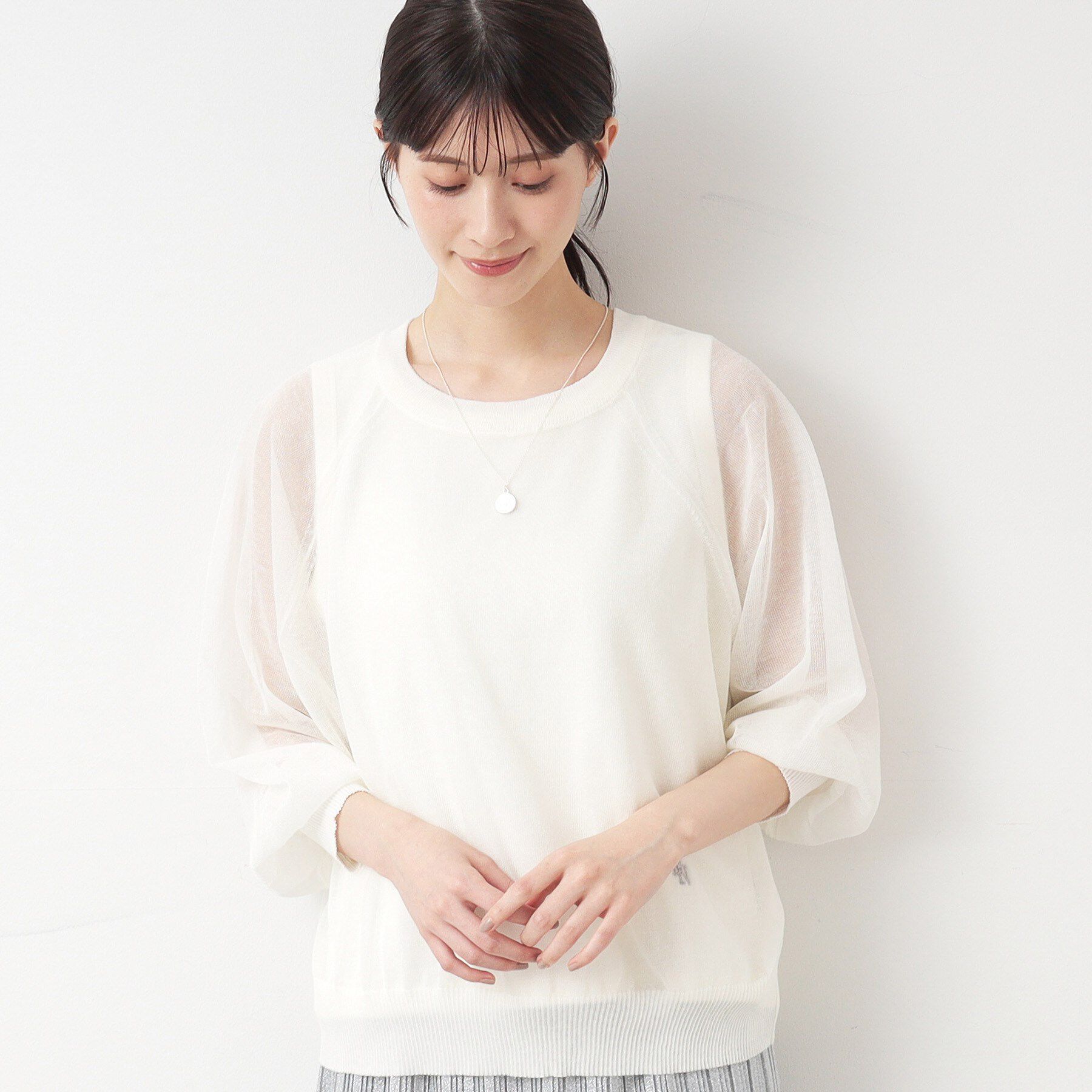 Dessin「【洗える】シースルーニット（XS～L）」|ニット・セーター|