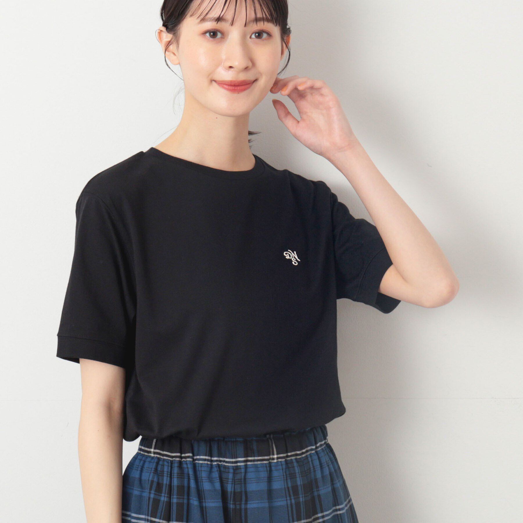 Dessin「【レイヤード・一枚着・プチプラ】シャツテールTシャツ（XS～L）」|Tシャツ・カットソー|ブラック(019)