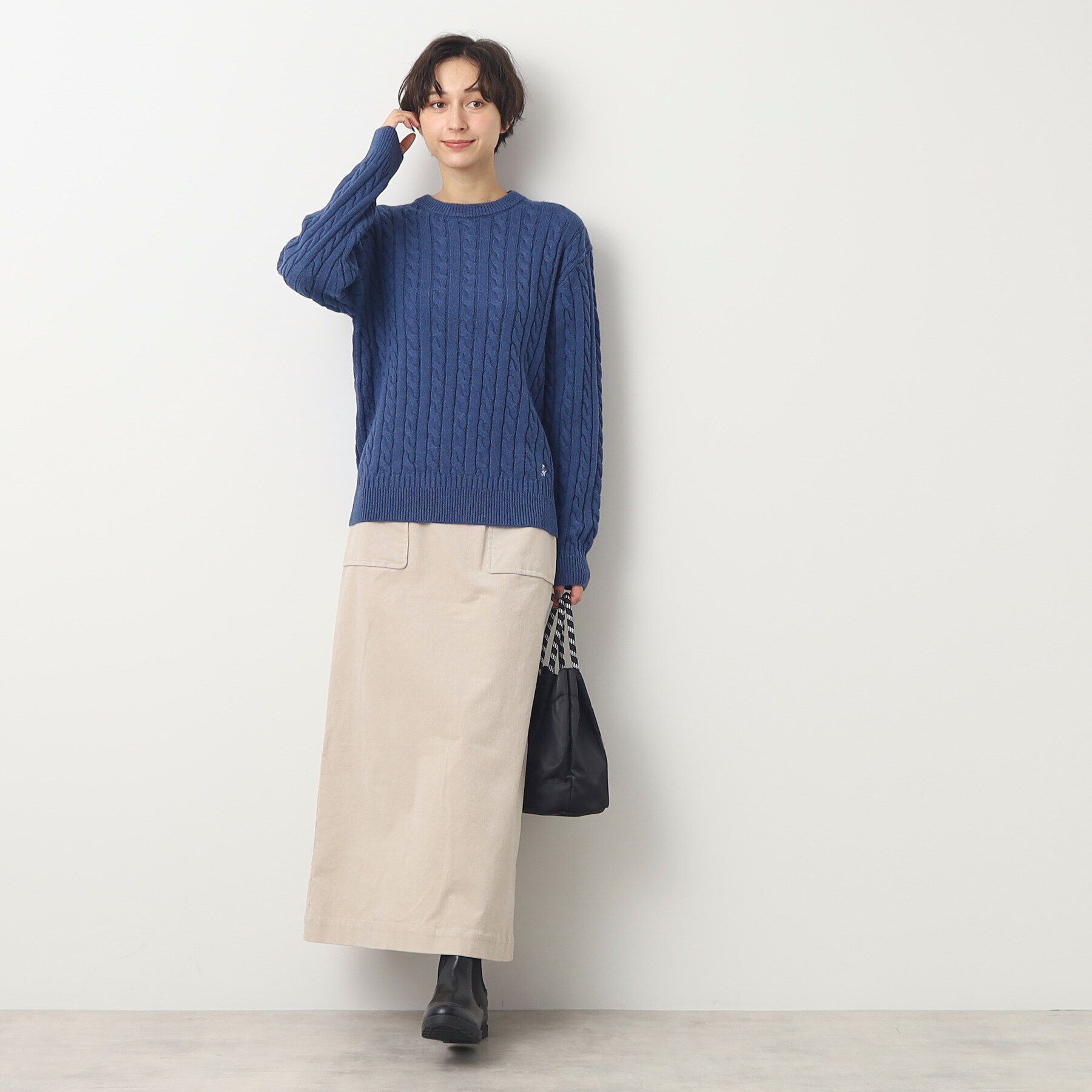 Dessin「【ユニセックス・洗える】ケーブル編みニット」|ニット・セーター|