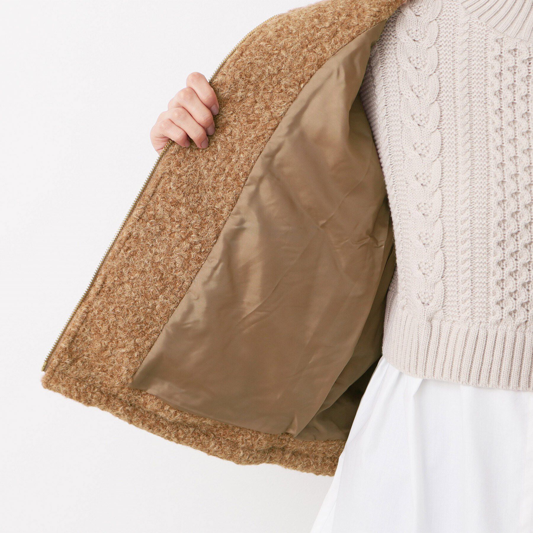 Dessin「フライス編みナッピングブルゾン」|ブルゾン・スタジャン|