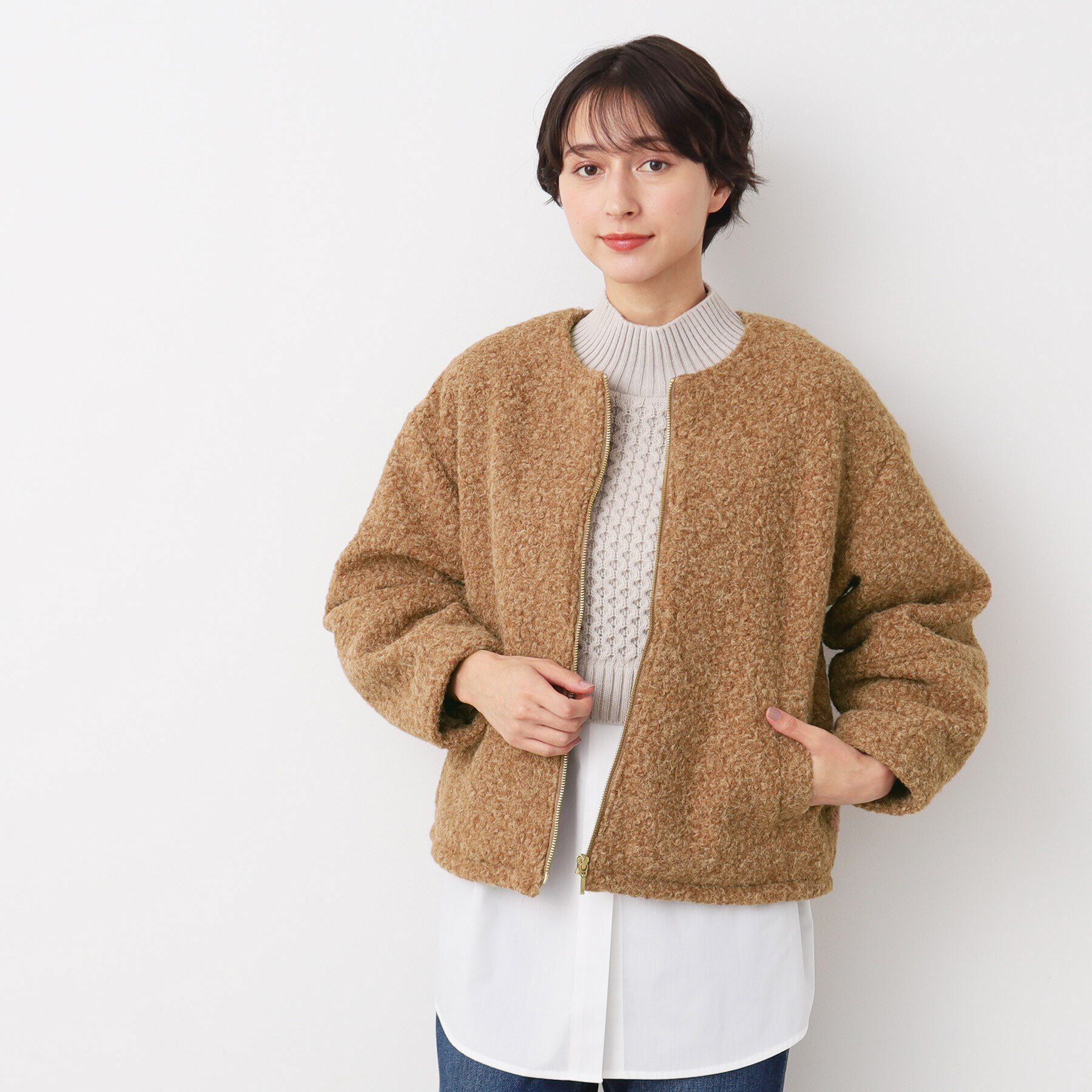 Dessin「フライス編みナッピングブルゾン」|ブルゾン・スタジャン|