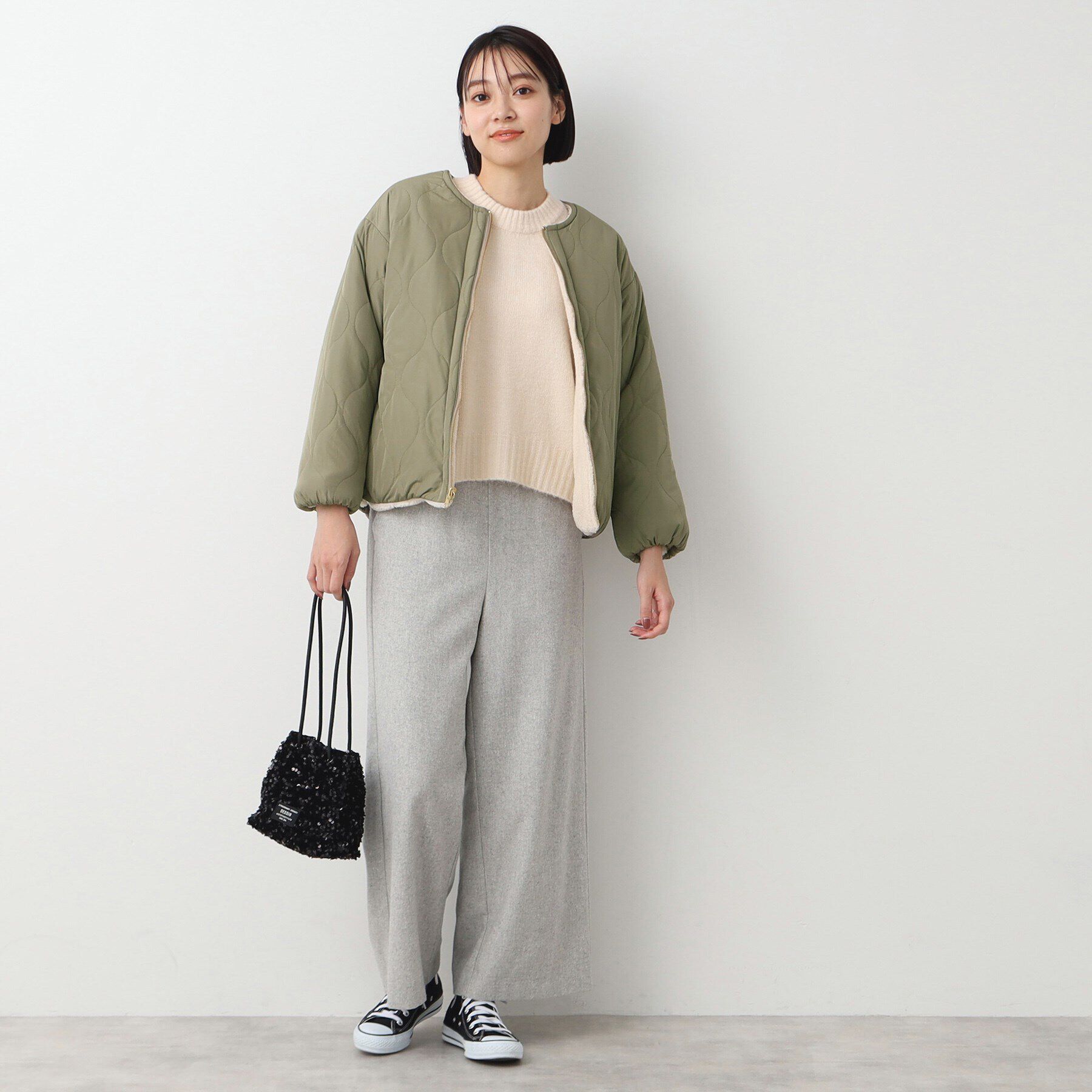 Dessin「【リバーシブル】ボア&times;キルトブルゾン」|テーラードジャケット|