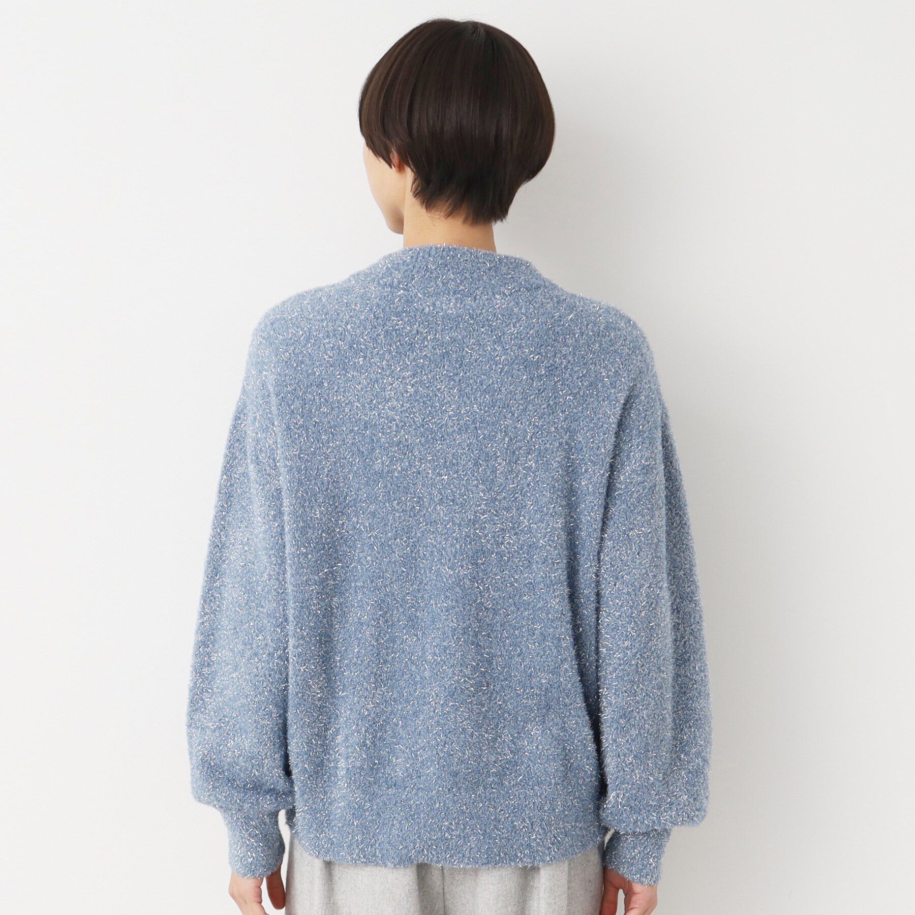 Dessin「【洗える】ハイネックラメフェザーニット（XS～L）」|ニット・セーター|