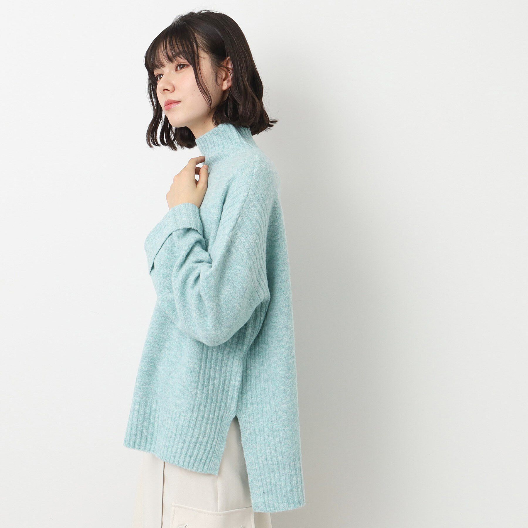 Dessin「【洗える】フェアリーハイネックニット（XS～L）」|ニット・セーター|