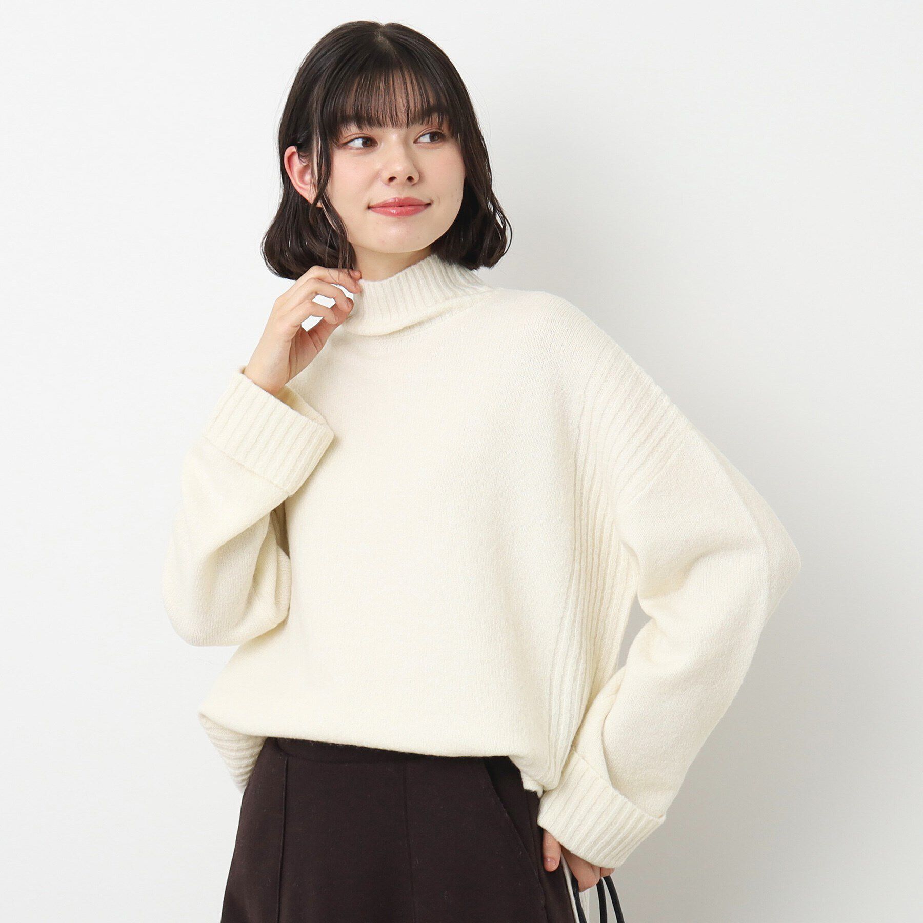 Dessin「【洗える】フェアリーハイネックニット（XS～L）」|ニット・セーター|