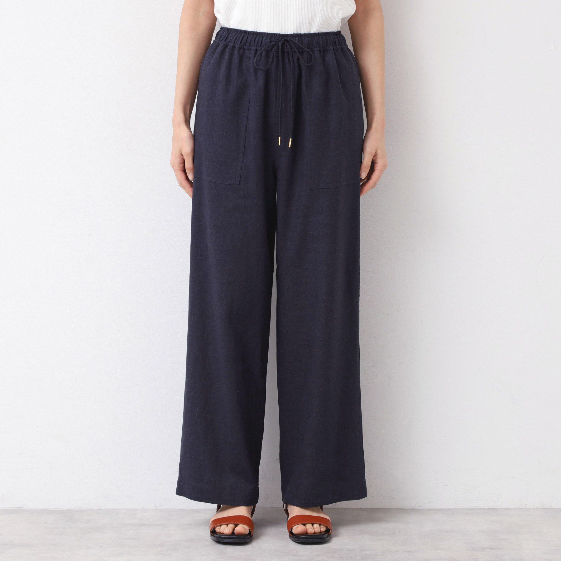 Dessin「【セットアップ可能・ウエストゴム・洗える】リネンブレンドポケット付パンツ（S～L）」|その他|