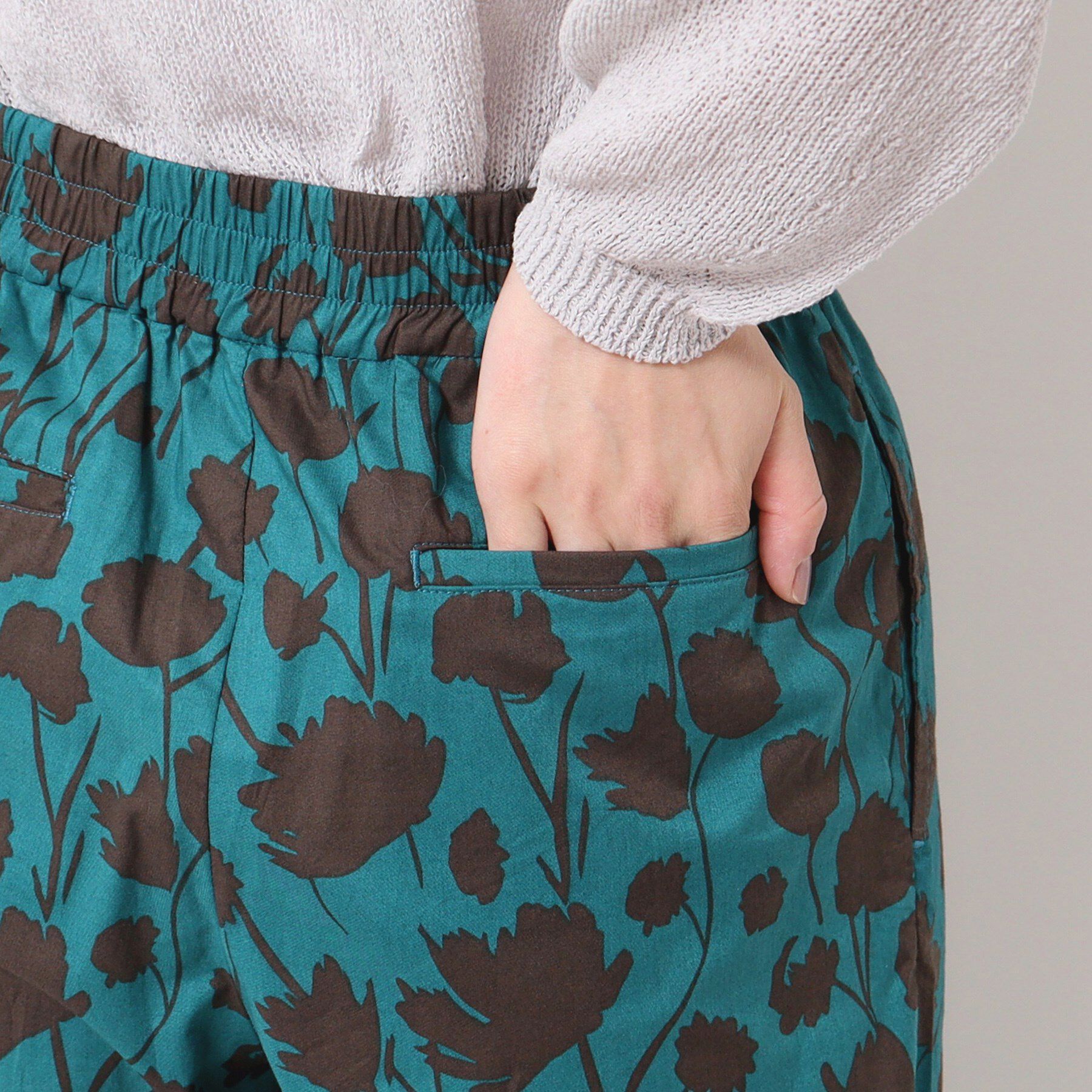 Dessin「【ウエストゴム・洗える】フラワープリントパンツ」|その他|