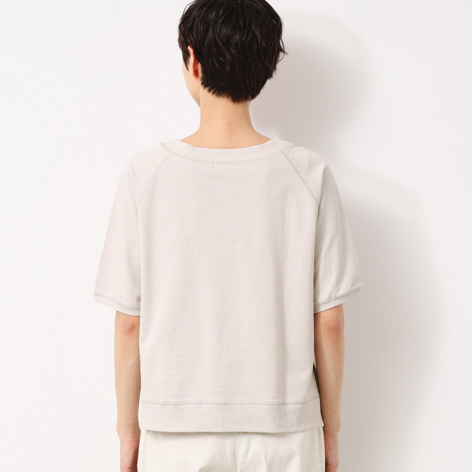 Dessin「【洗える】クロップド丈ポイントロゴ入りカットソー（S～L）」|Tシャツ・カットソー|