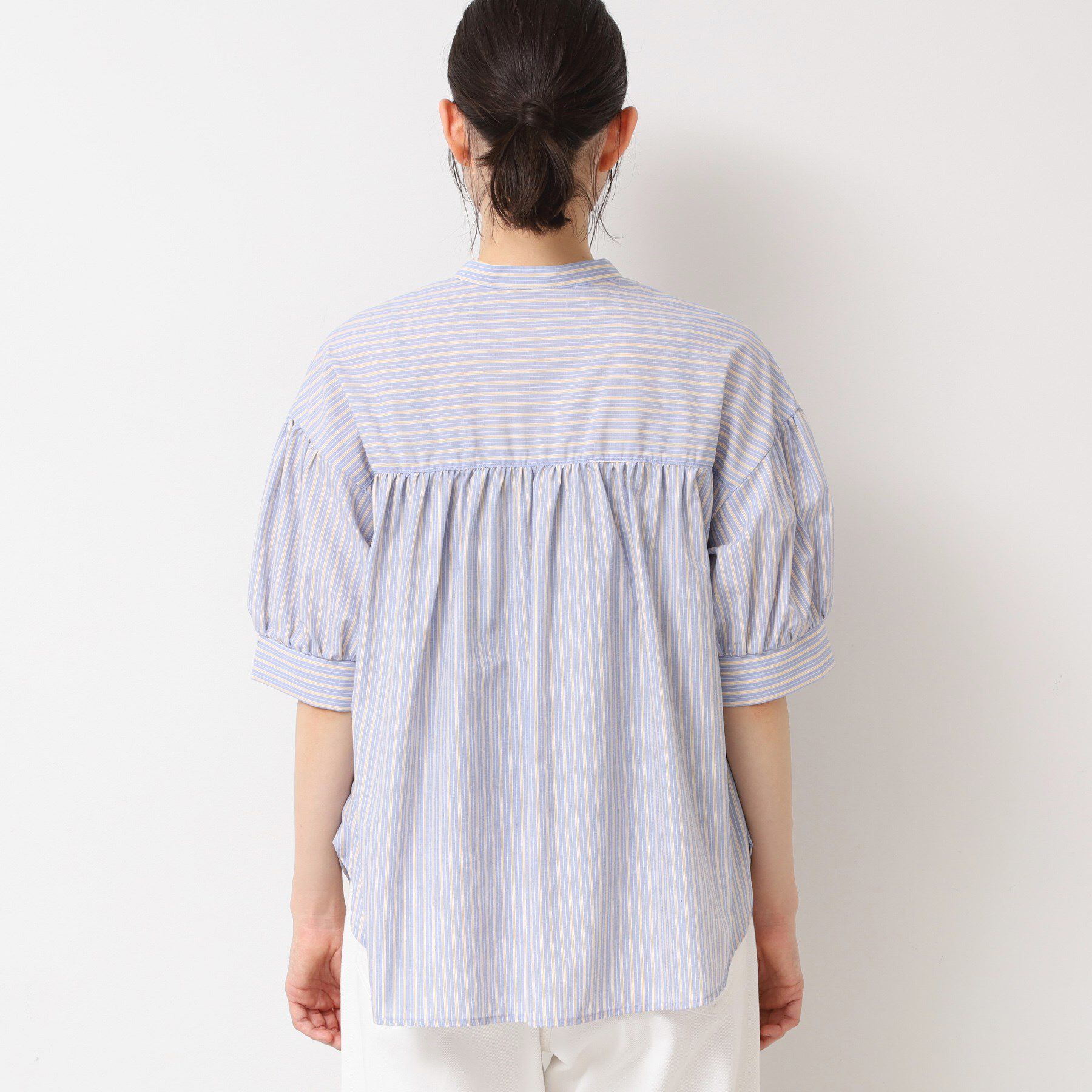 Dessin「【洗える・4サイズ展開】フロントスリット五分袖ブラウス（XS～L）」|シャツ・ブラウス|