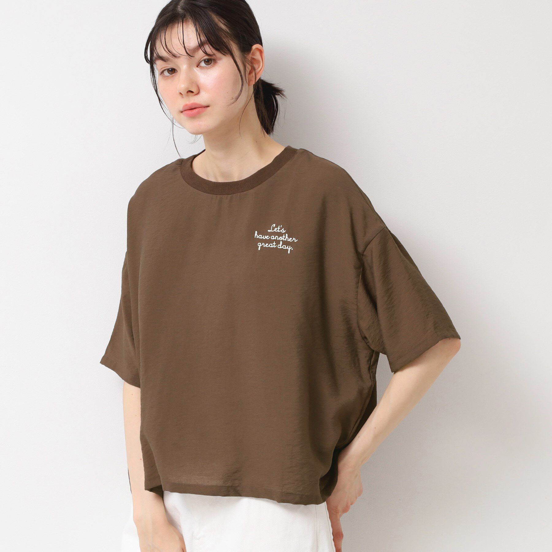 Dessin「【洗える・4サイズ展開】ロゴ入りブラウス（XS～L）」|シャツ・ブラウス|