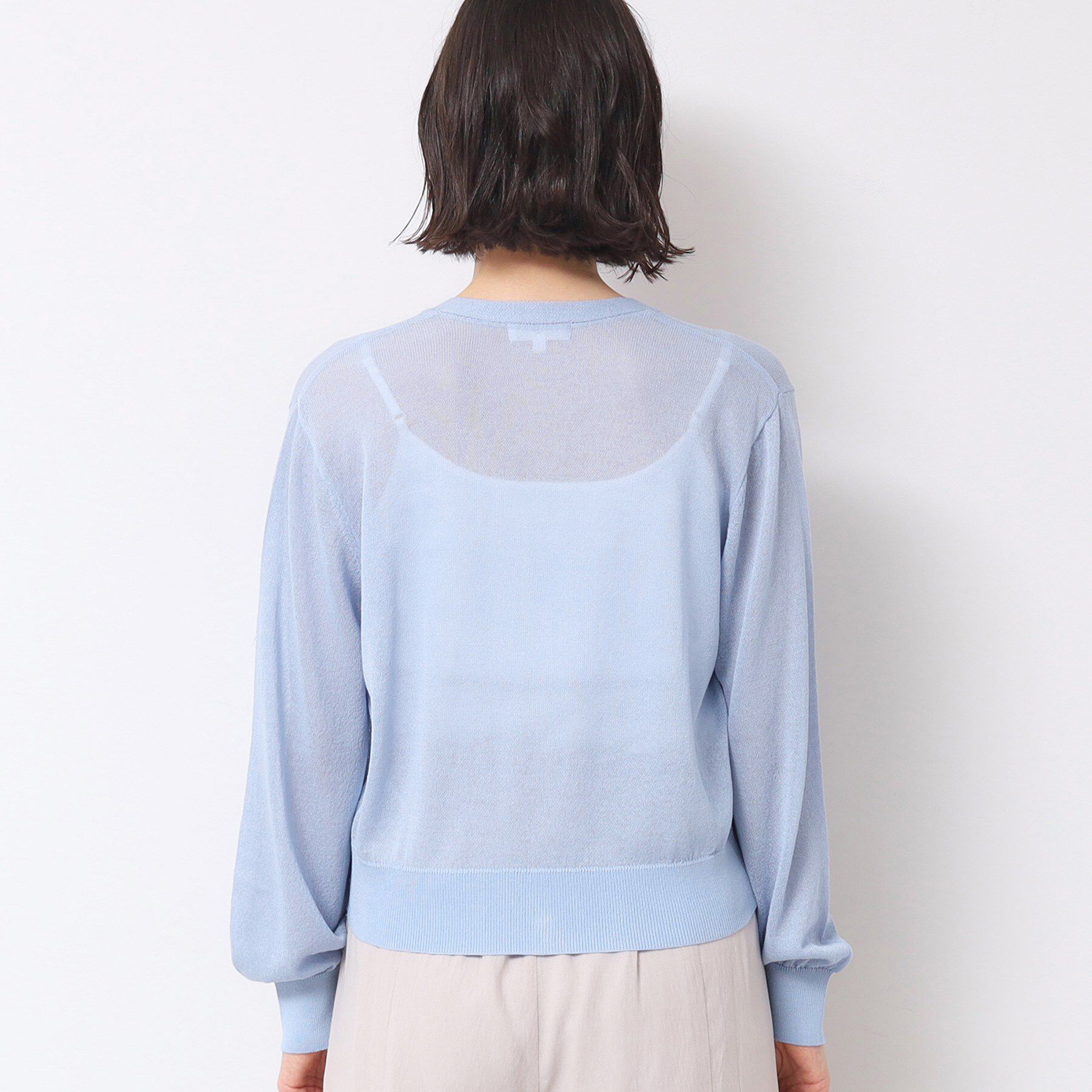 Dessin「【UVカット・洗える】パール調ボタンシアーカーディガン」|カーディガン|