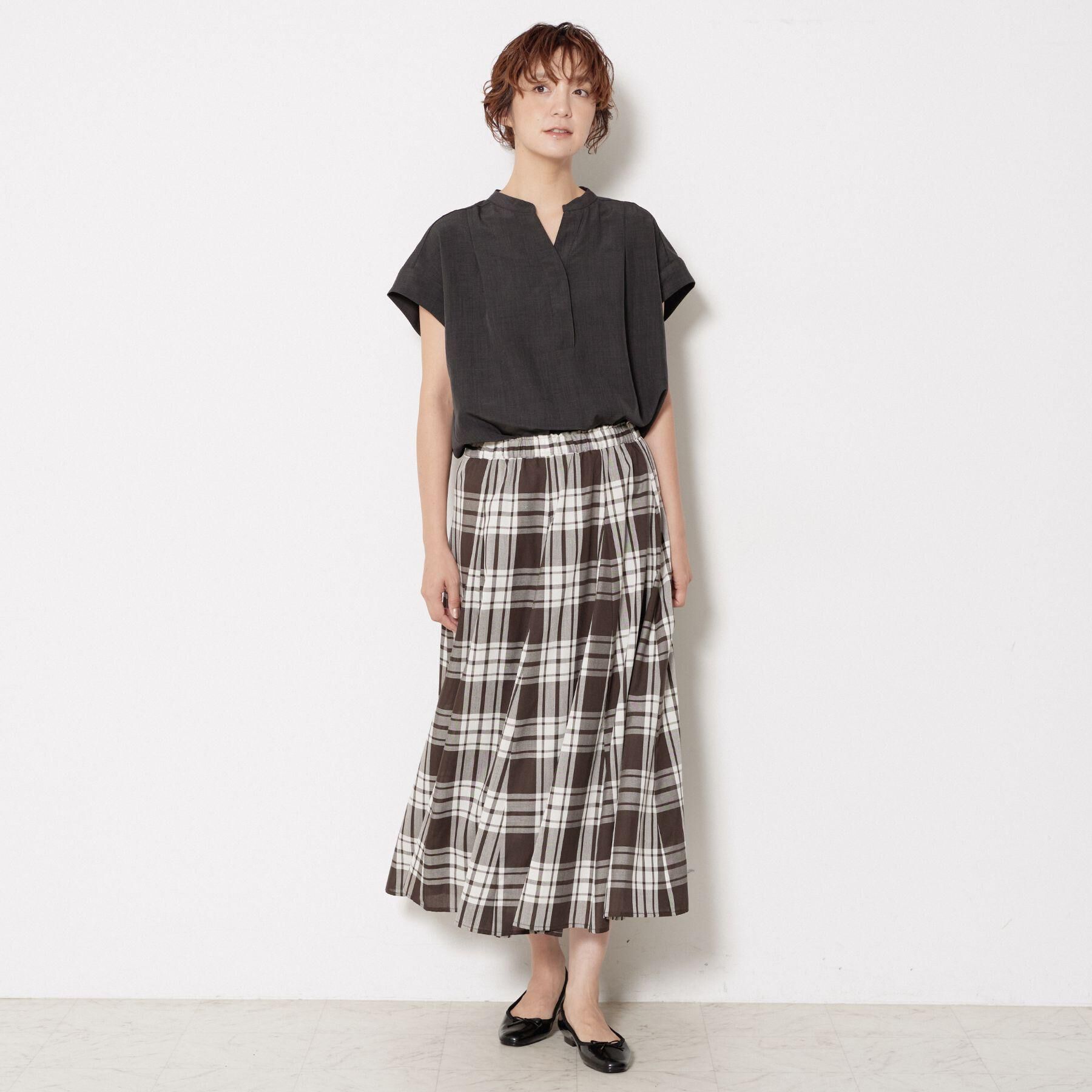 Dessin「【2点セット/ウエストゴム/洗える】スキッパ―シャツ＆ストレートパンツセット」|スーツ|