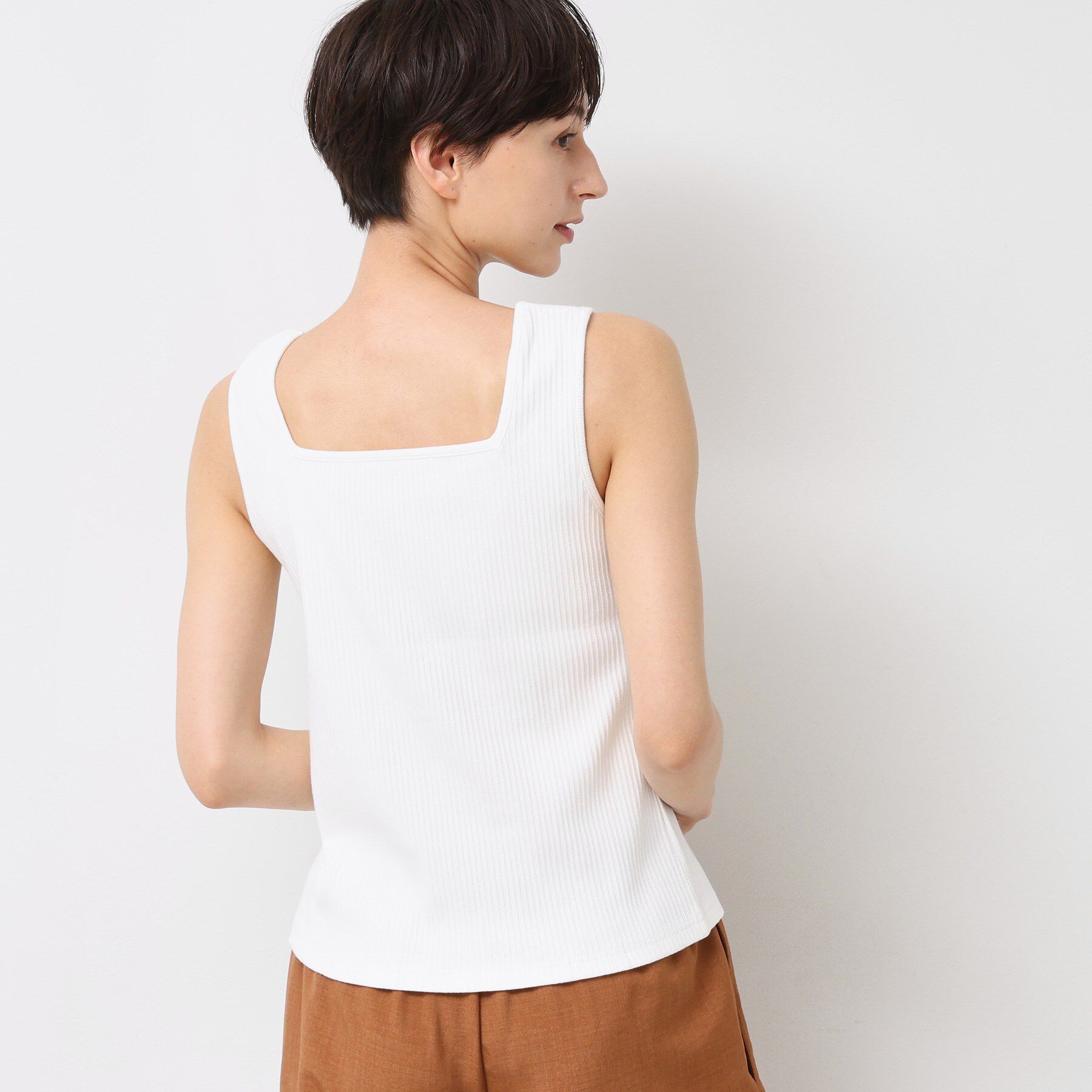 Dessin「【2WAY・洗える】リブタンクトップ」|キャミソール|
