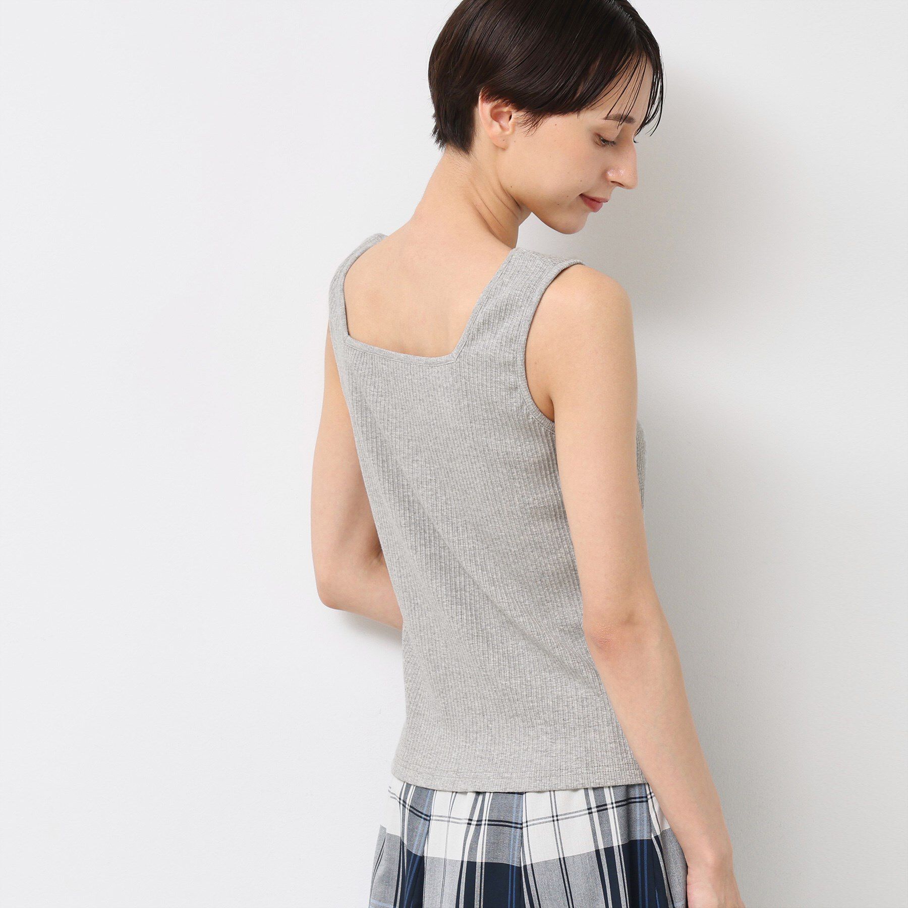 Dessin「【2WAY・洗える】リブタンクトップ」|キャミソール|