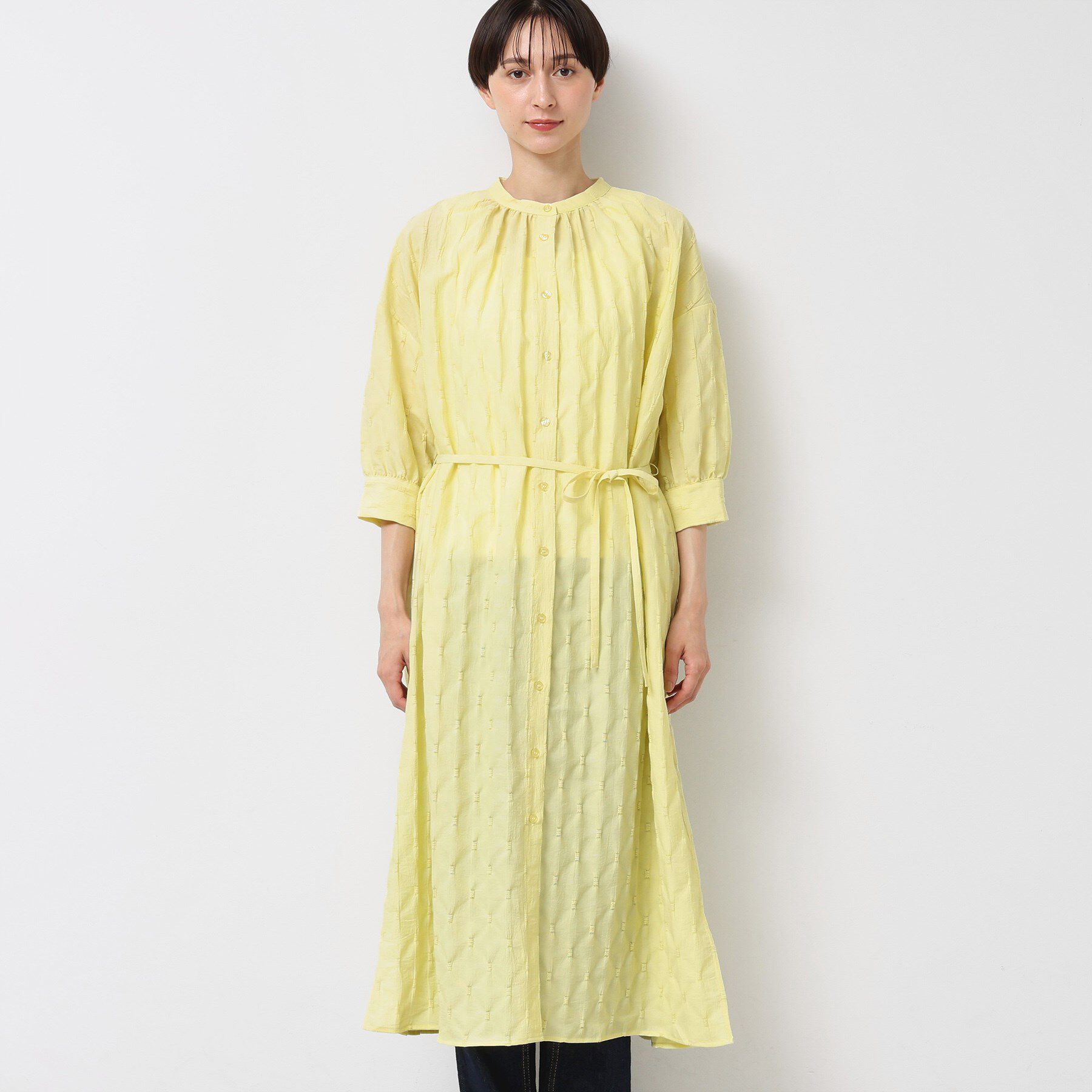 Dessin「【洗える／五分袖】ジャカードワンピース」|ワンピース|