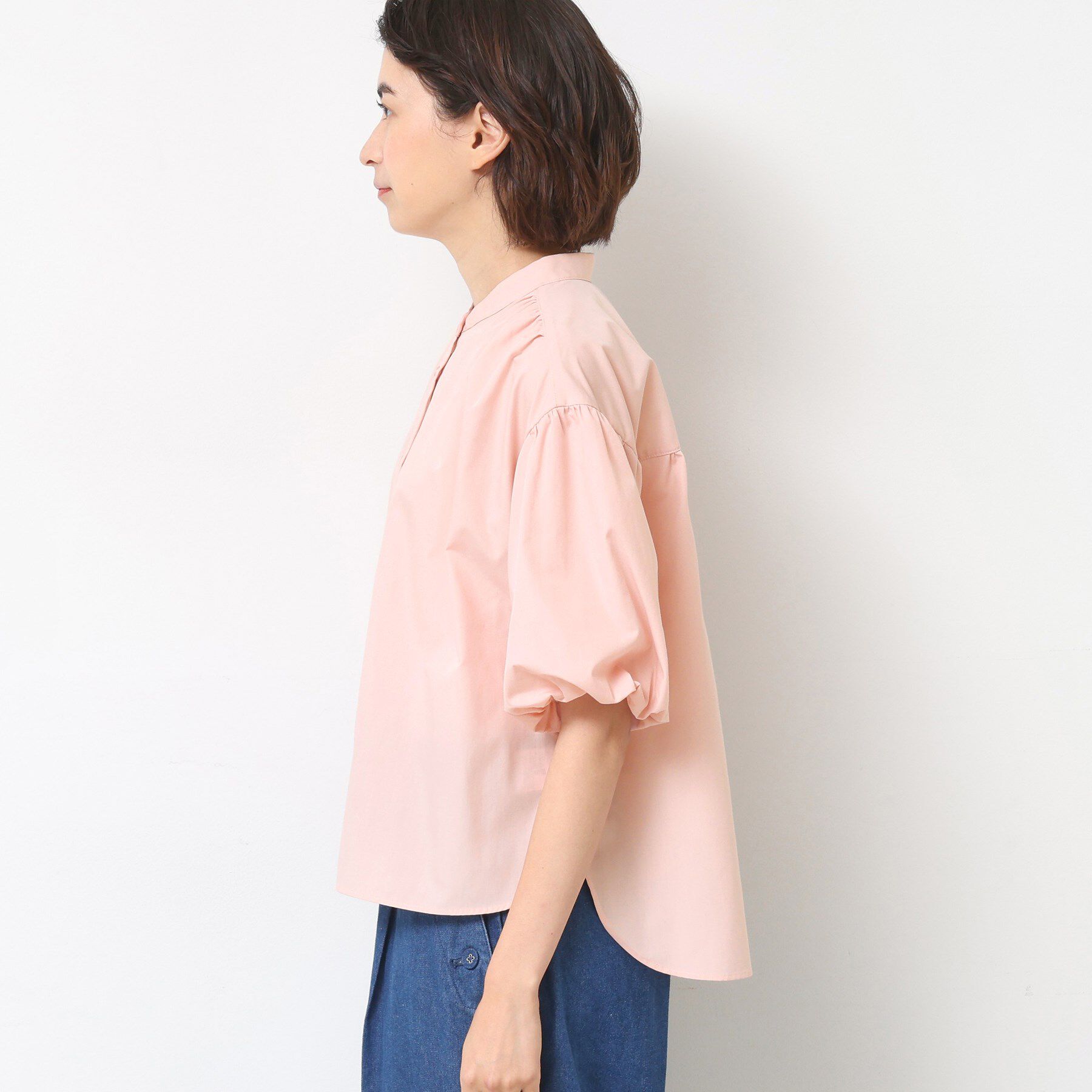 Dessin「【洗える】バルーンスリーブバッグギャザーブラウス」|シャツ・ブラウス|