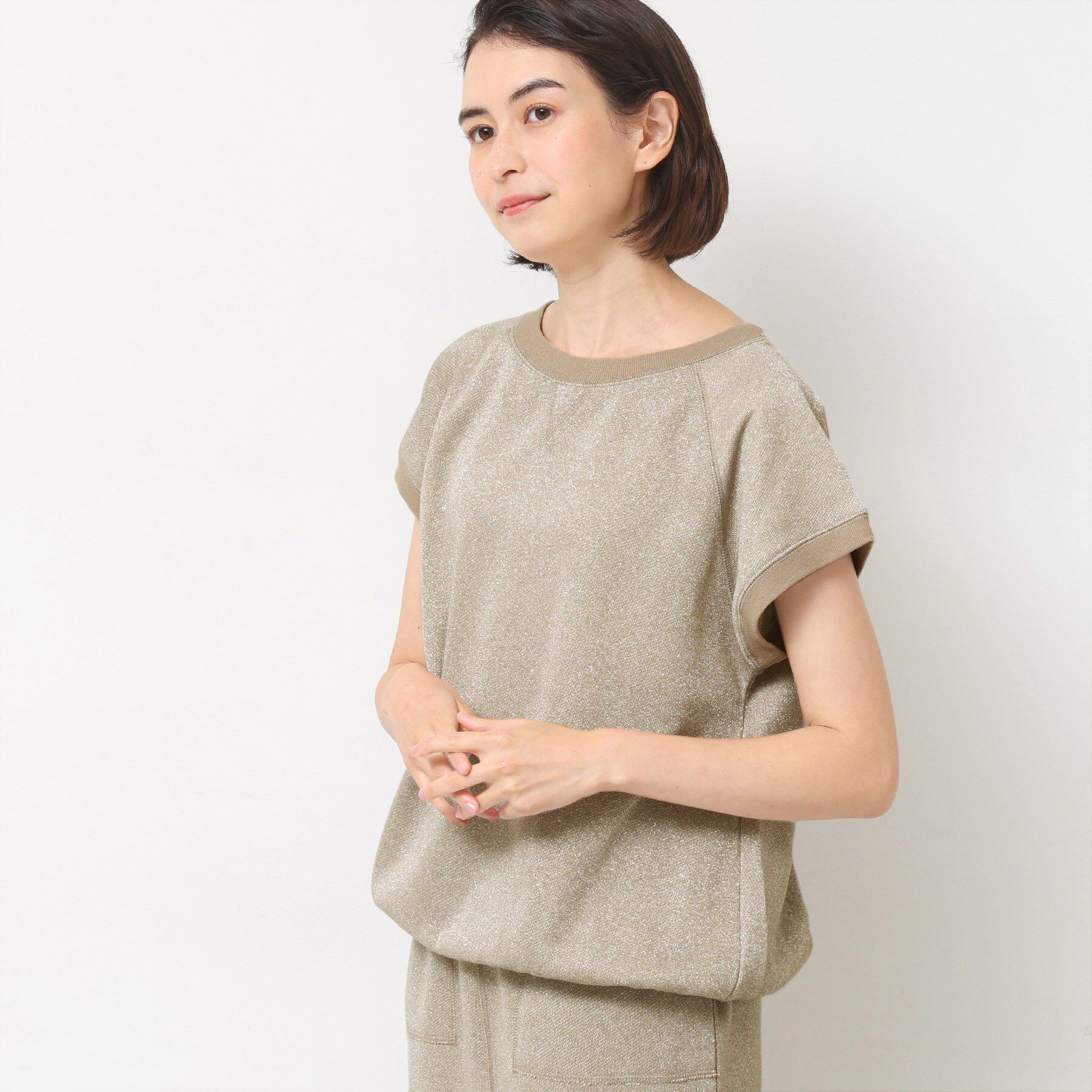 Dessin「【セットアップ可・洗える】ラメ裏毛トップス」|Tシャツ・カットソー|