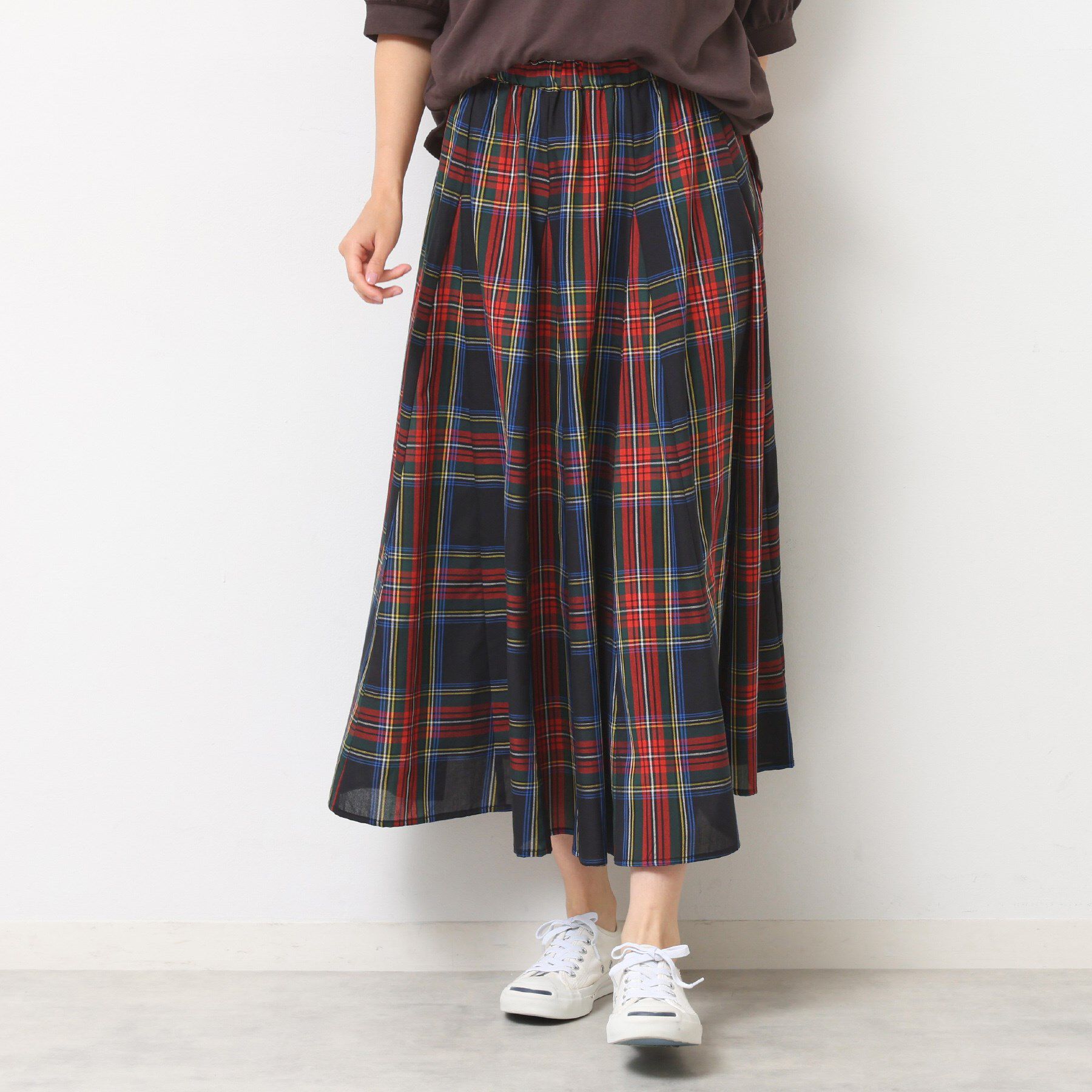 Dessin「【ウエストゴム/洗える】映えチェック柄スカート（XS~L）」|スカート|