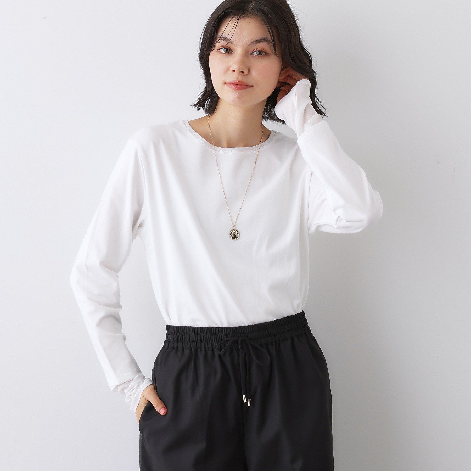 Dessin「【洗える】ドッキングチュールロンT」|Tシャツ・カットソー|