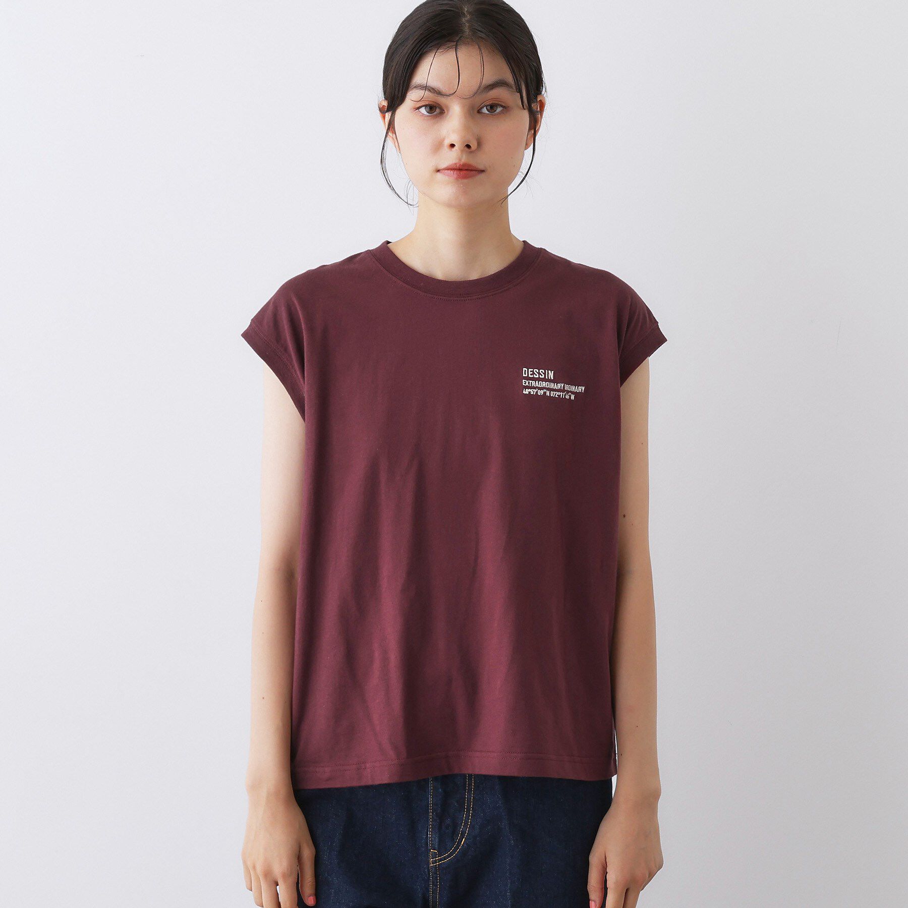 Dessin「【洗える】オーガニックコットンフレンチスリーブ」|Tシャツ・カットソー|