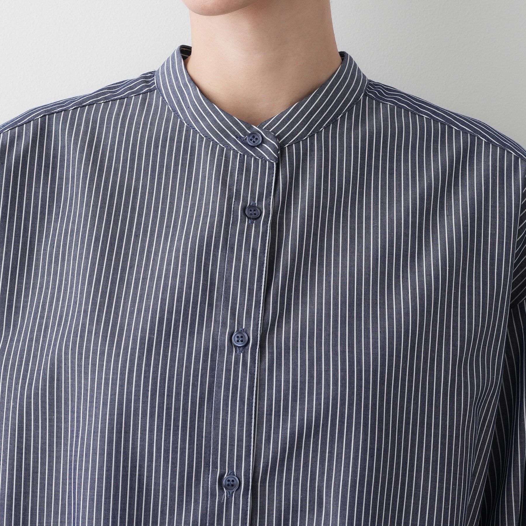 Dessin「【洗える】ストライプギャザー袖ブラウス」|シャツ・ブラウス|