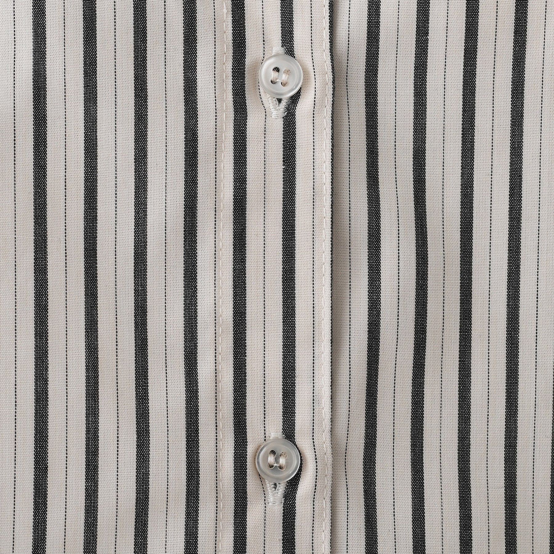 Dessin「【洗える】ストライプギャザー袖ブラウス」|シャツ・ブラウス|